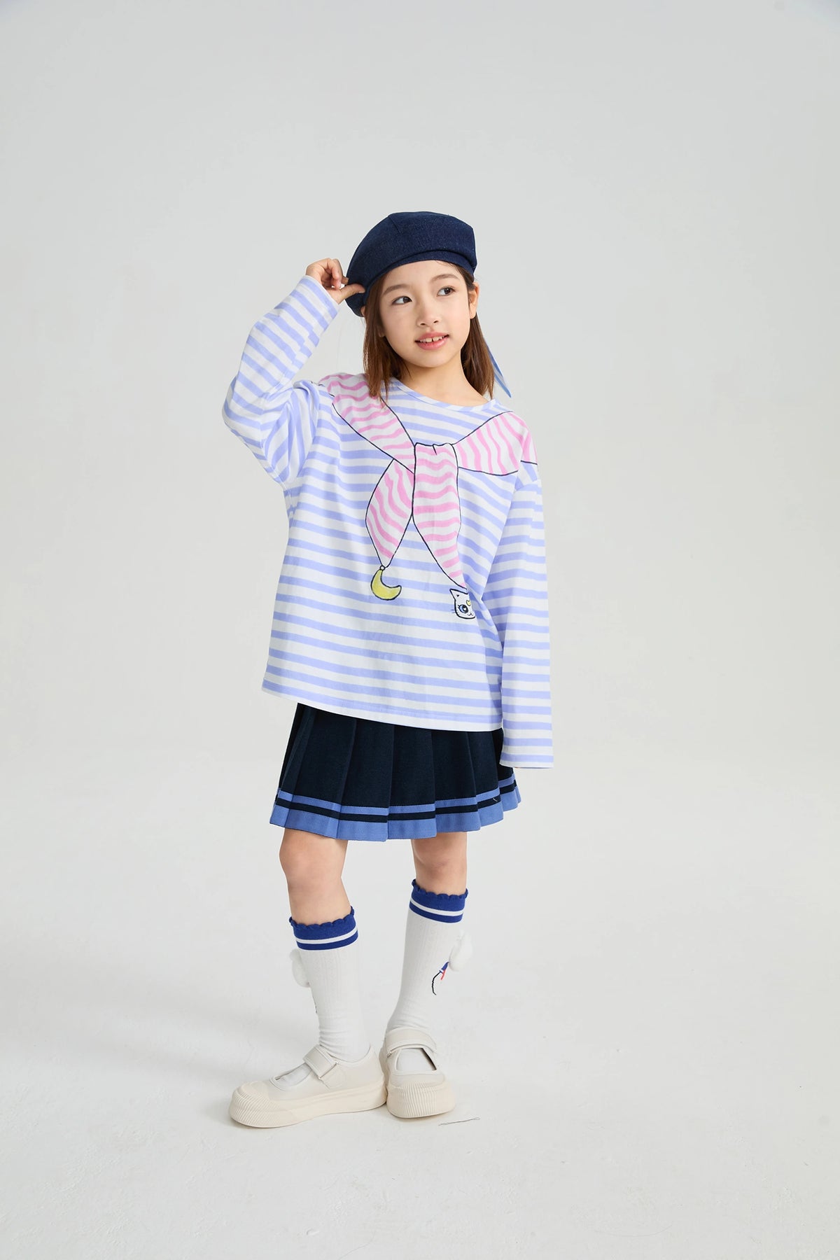 Poco Blush Magic Cape Striped Long Sleeve T-Shirt
