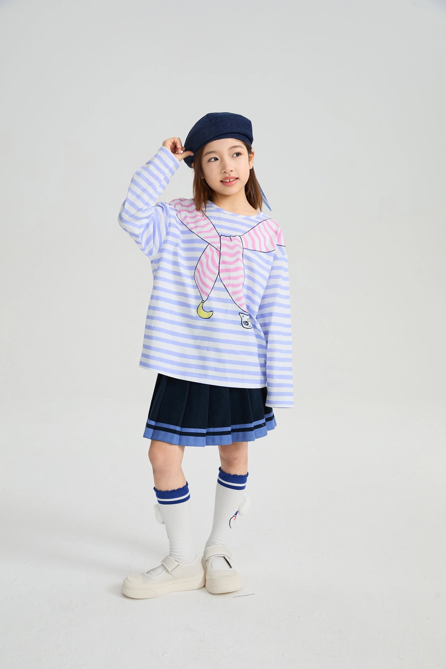 Poco Blush Magic Cape Striped Long Sleeve T-Shirt