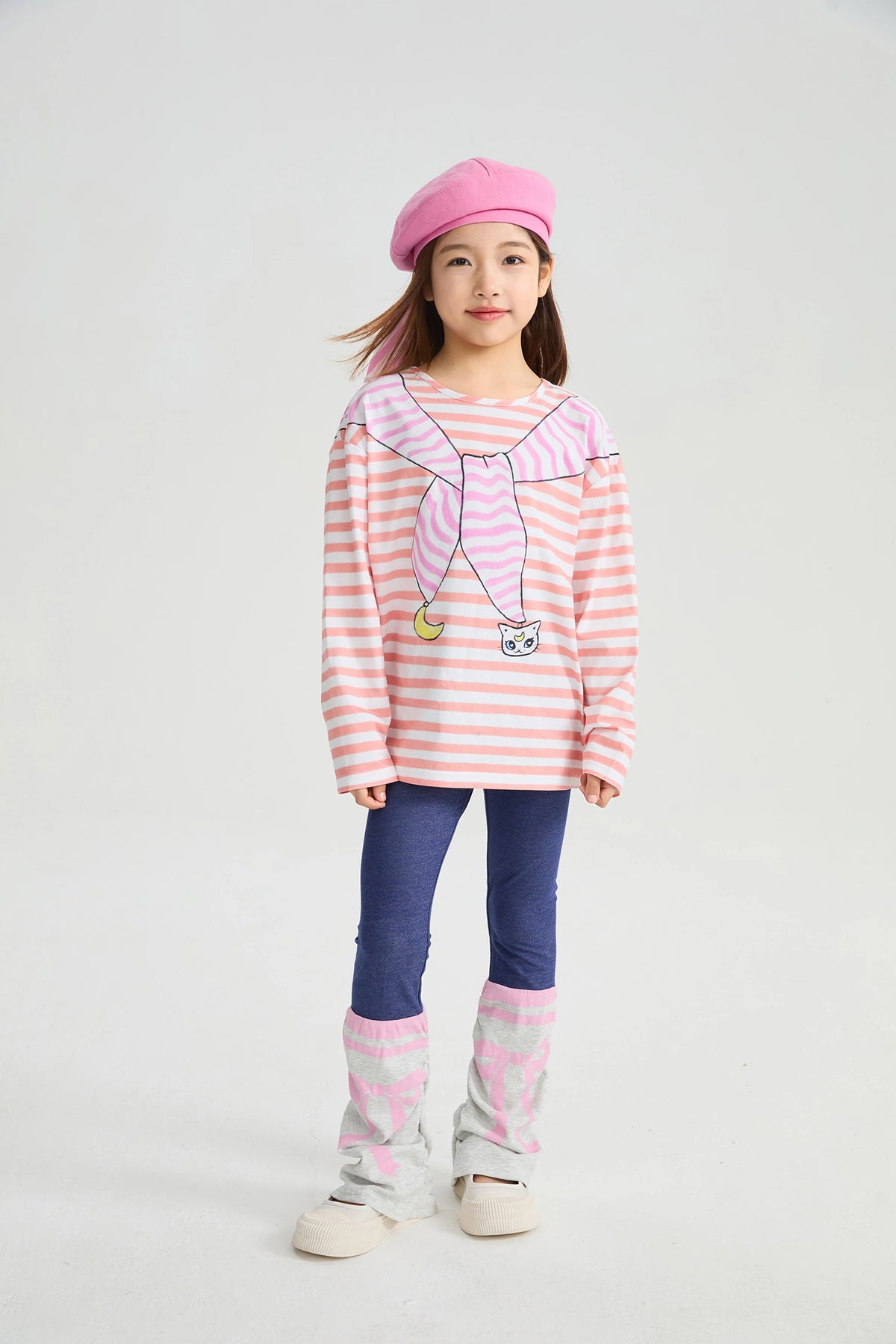 Poco Blush Magic Cape Striped Long Sleeve T-Shirt