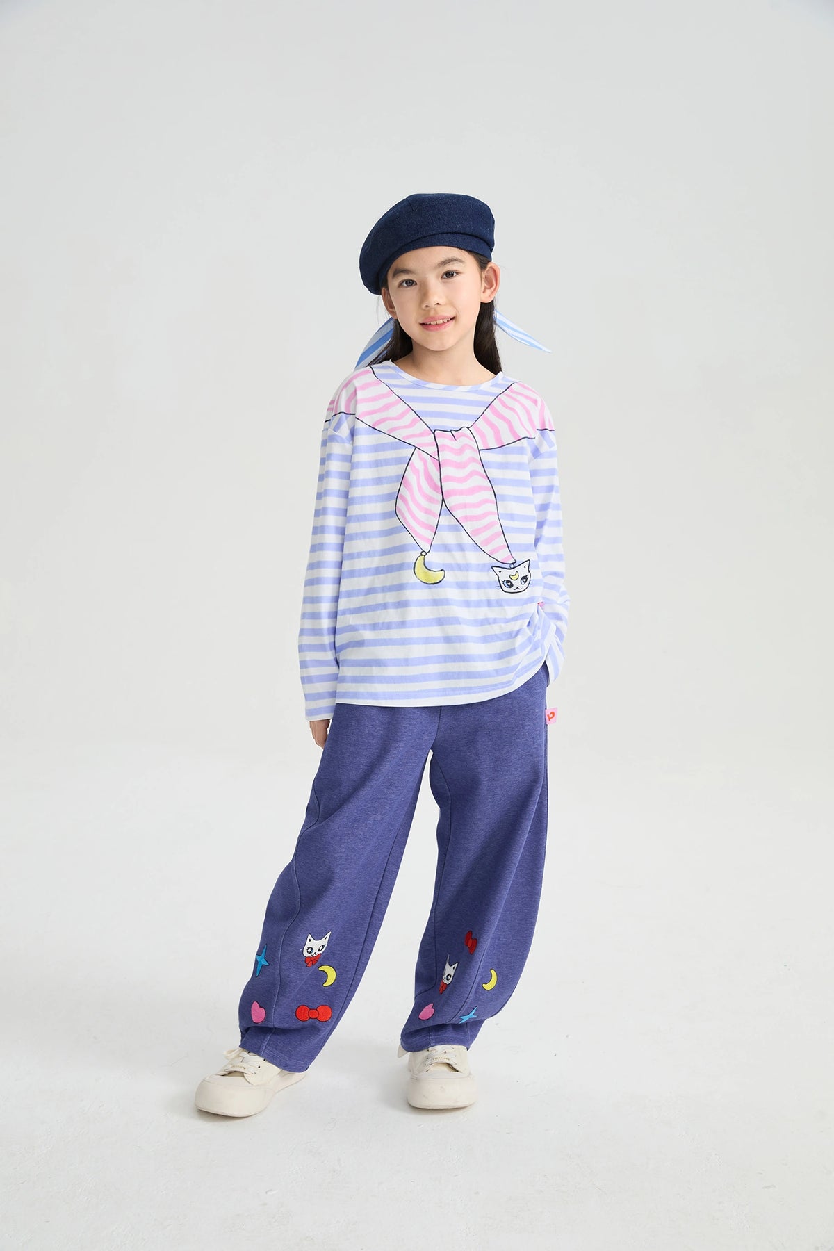 Poco Blush Magic Cape Striped Long Sleeve T-Shirt