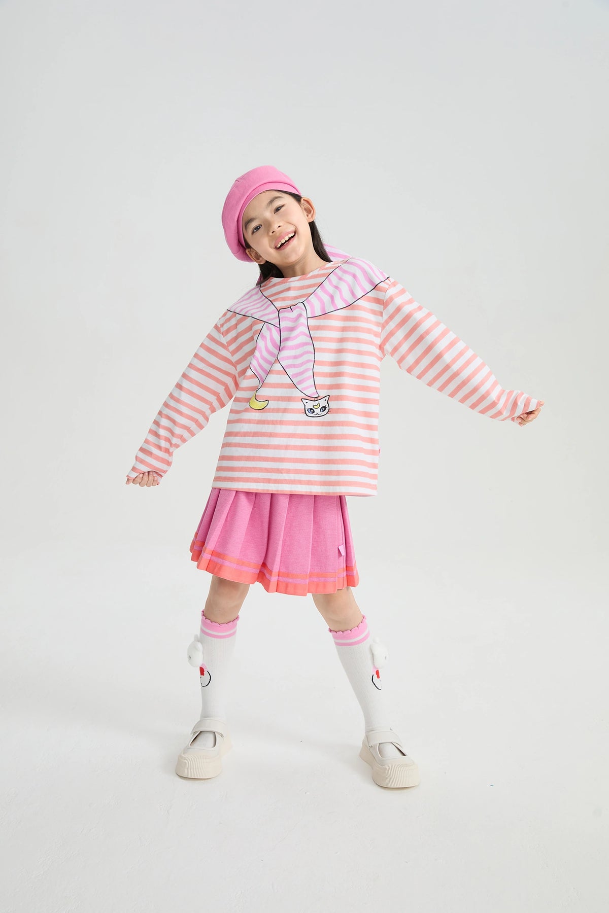 Poco Blush Magic Cape Striped Long Sleeve T-Shirt