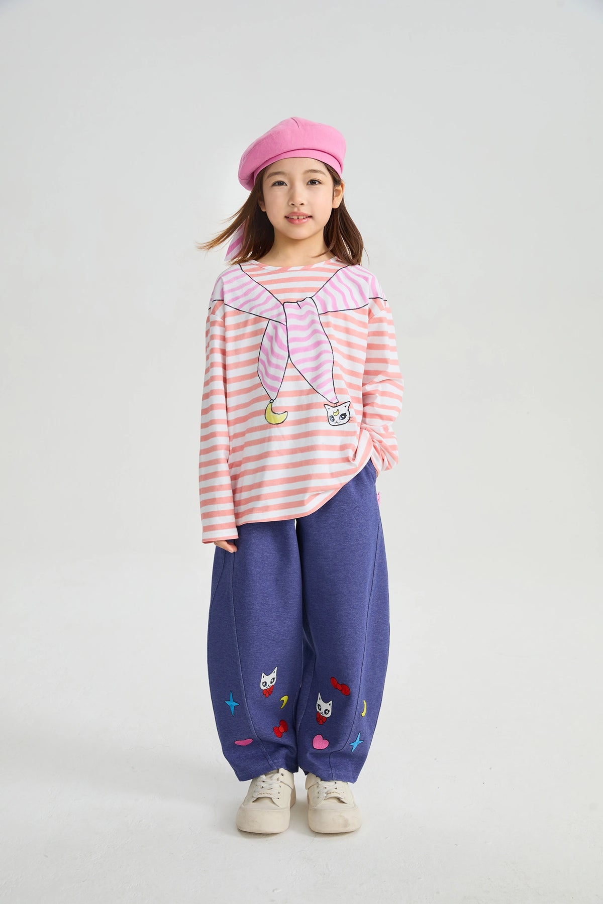 Poco Blush Magic Cape Striped Long Sleeve T-Shirt