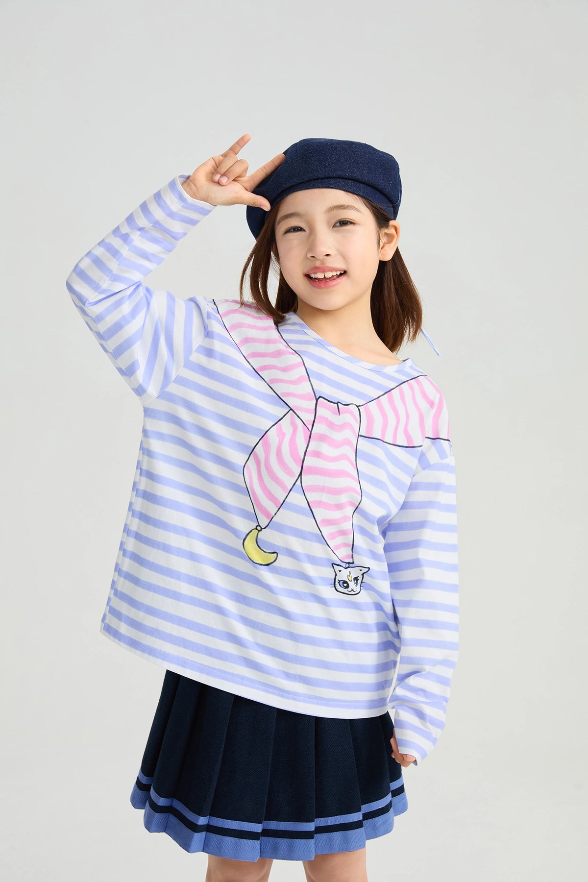 Poco Blush Magic Cape Striped Long Sleeve T-Shirt