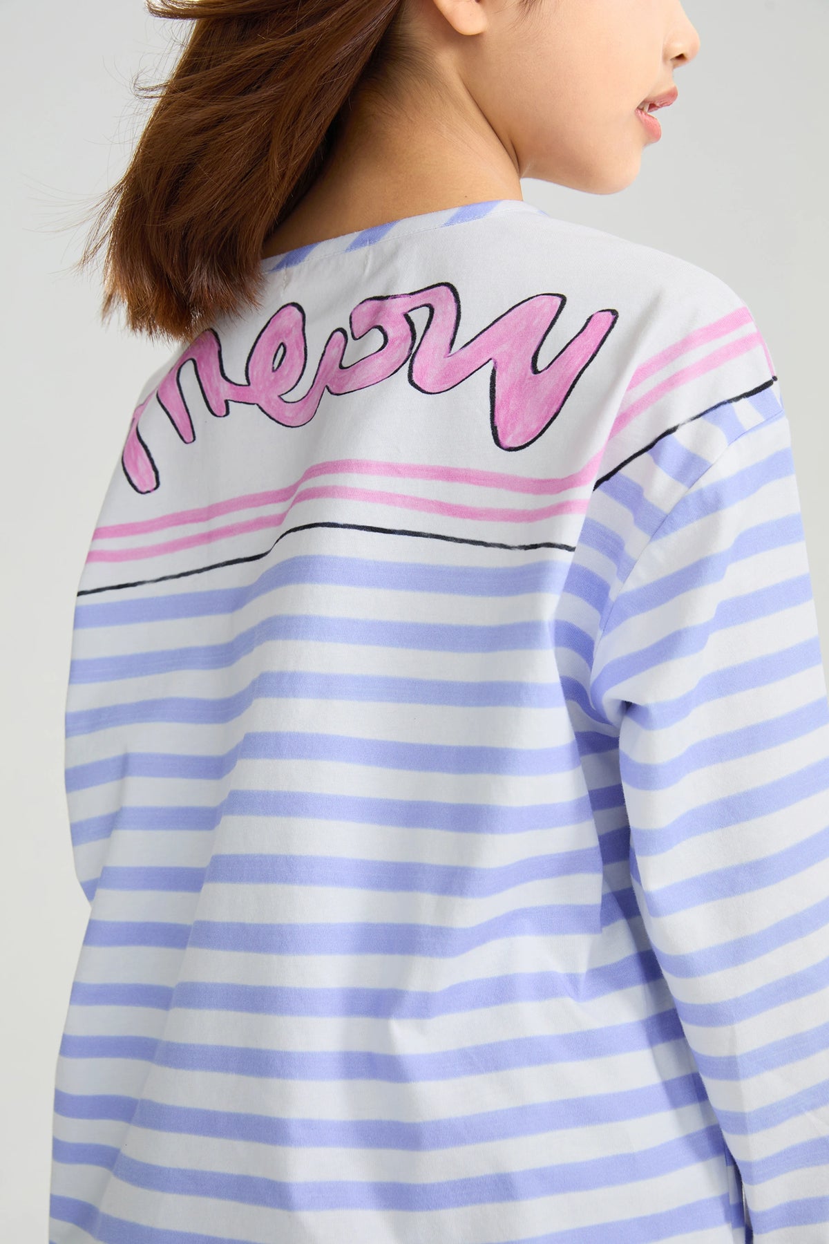 Poco Blush Magic Cape Striped Long Sleeve T-Shirt