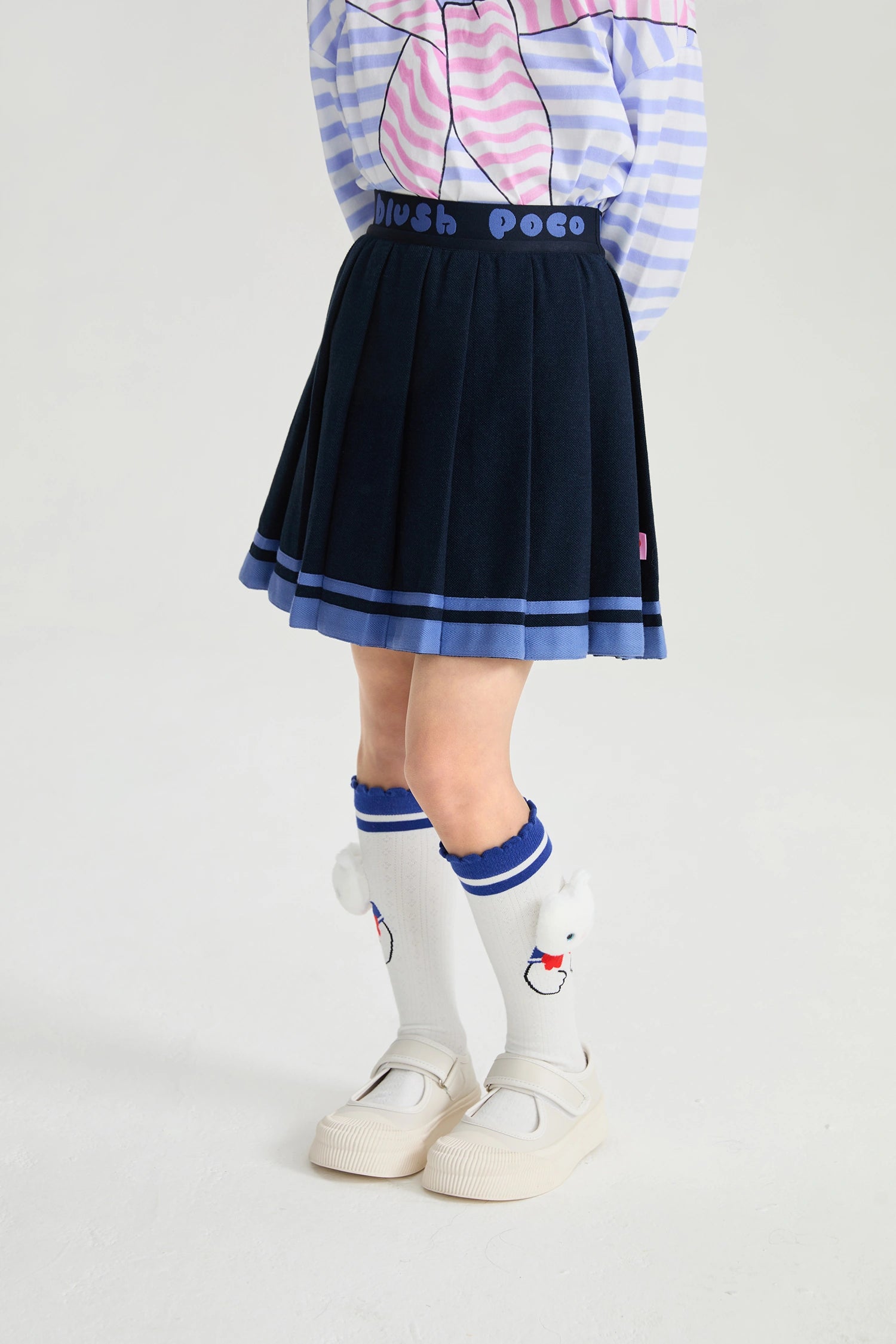 Poco Blush Sailor Pleated Skort