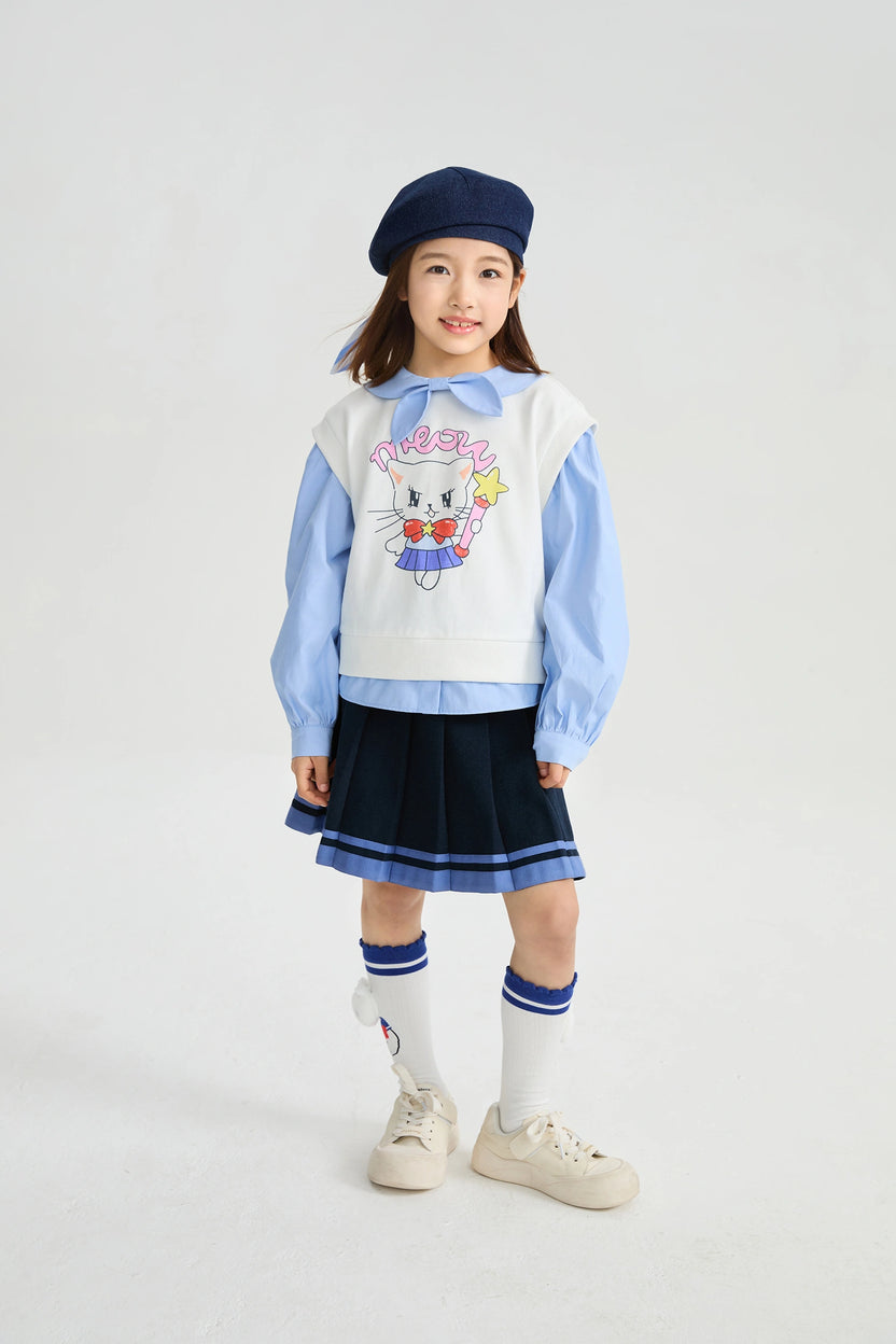 Sailor Pleated Skirt by Poco Blush, image 9