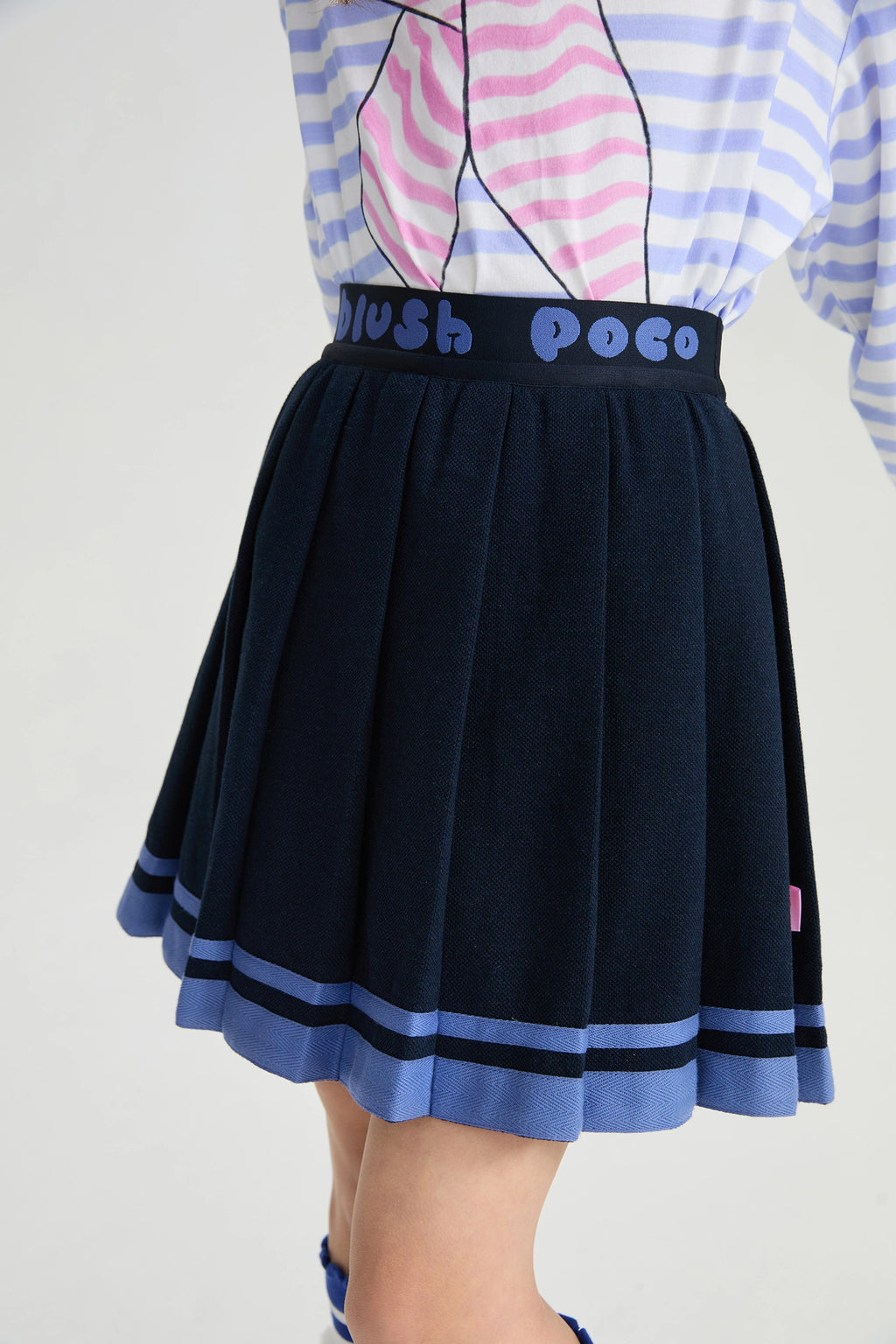 Poco Blush Sailor Pleated Skort