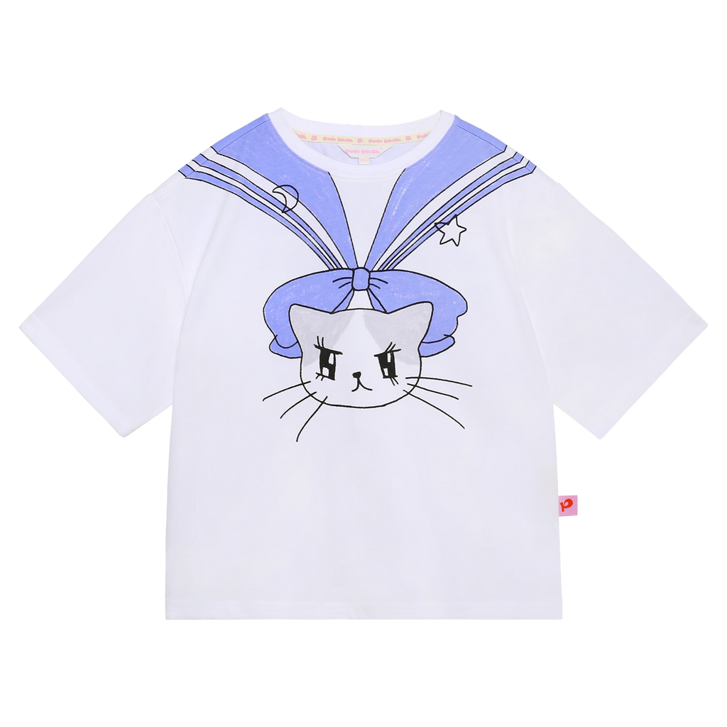 Poco Blush Sailor Kitty Printed T-Shirt Navy