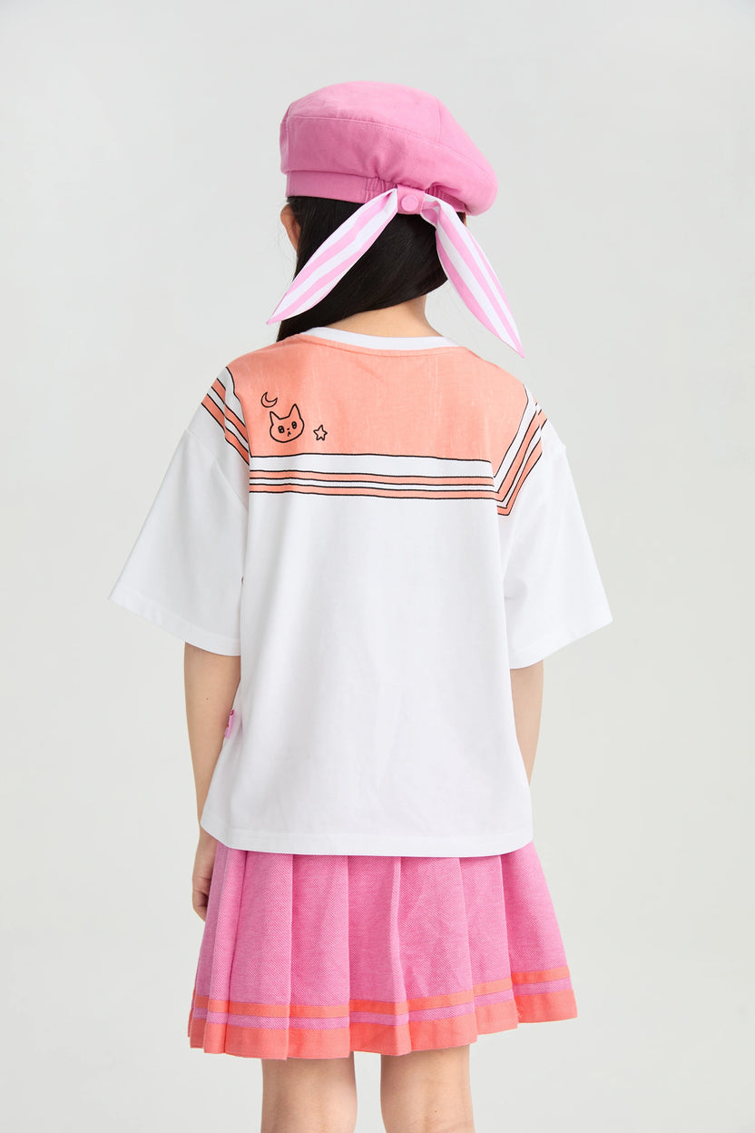 Sailor Kitty Printed T-Shirt by Poco Blush, image 16