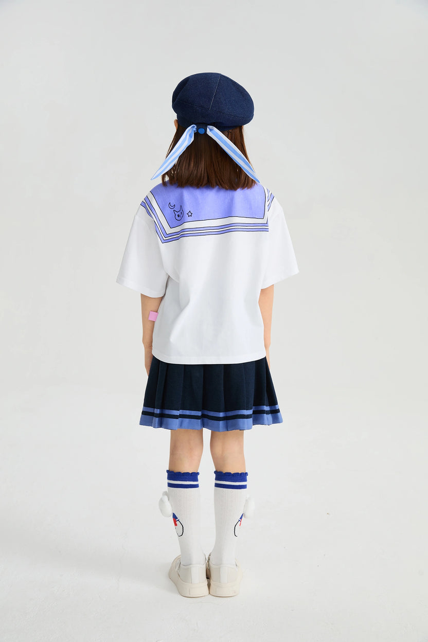 Sailor Kitty Printed T-Shirt by Poco Blush, image 11