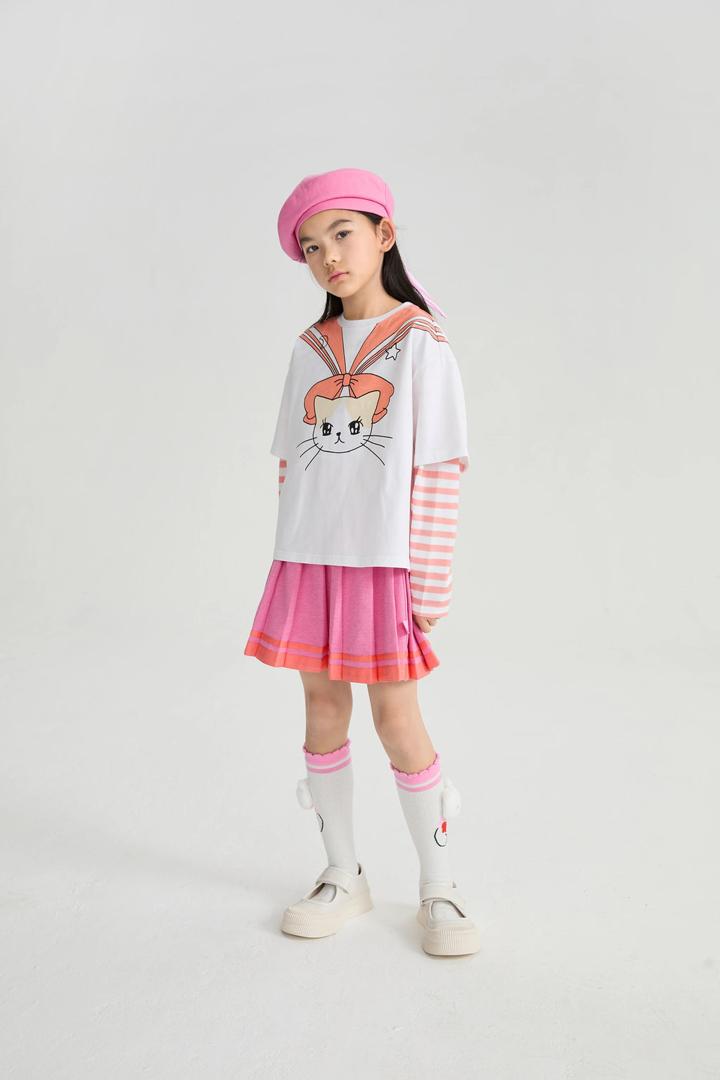 Poco Blush Sailor Kitty Printed T-Shirt