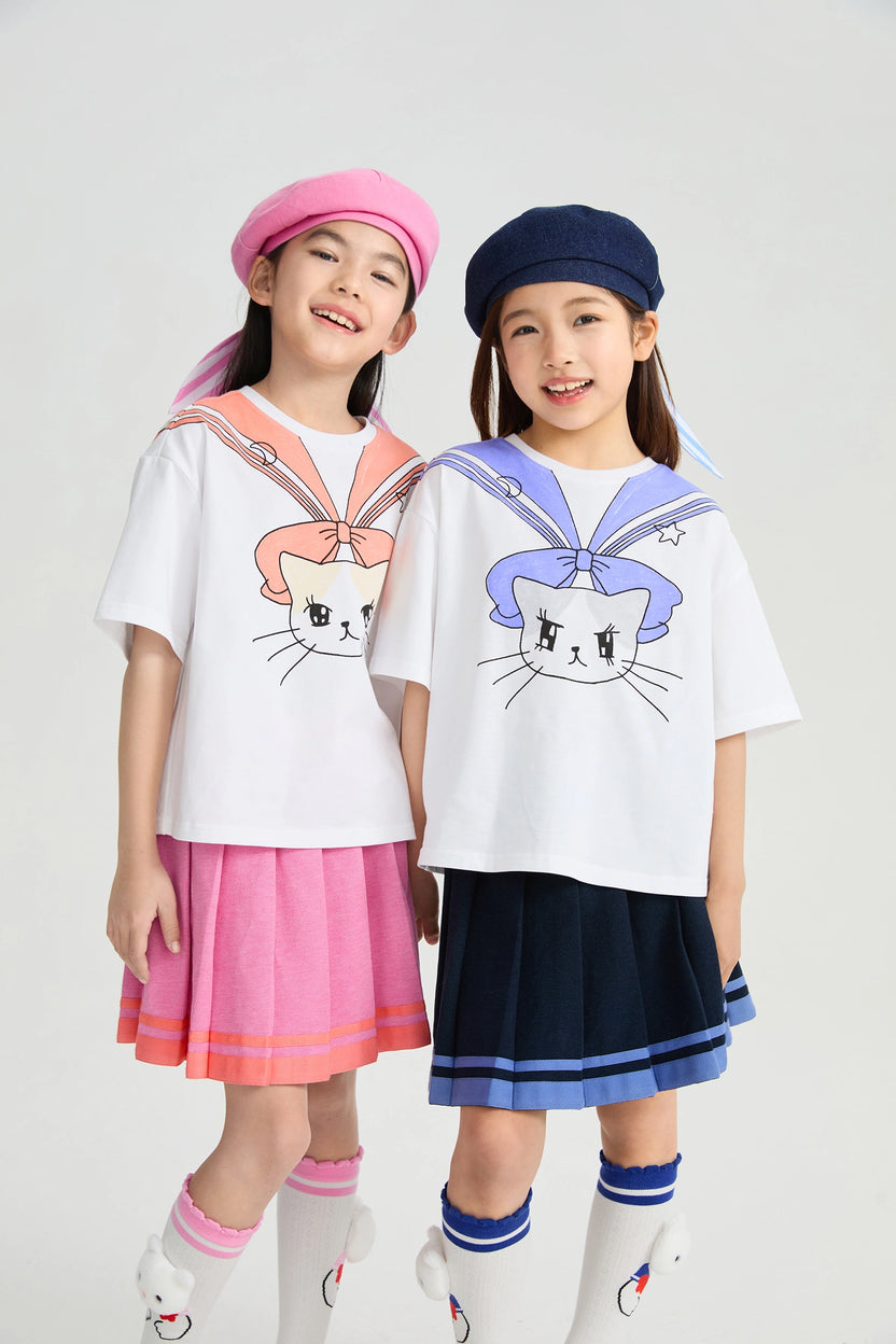 Sailor Kitty Printed T-Shirt by Poco Blush, image 13