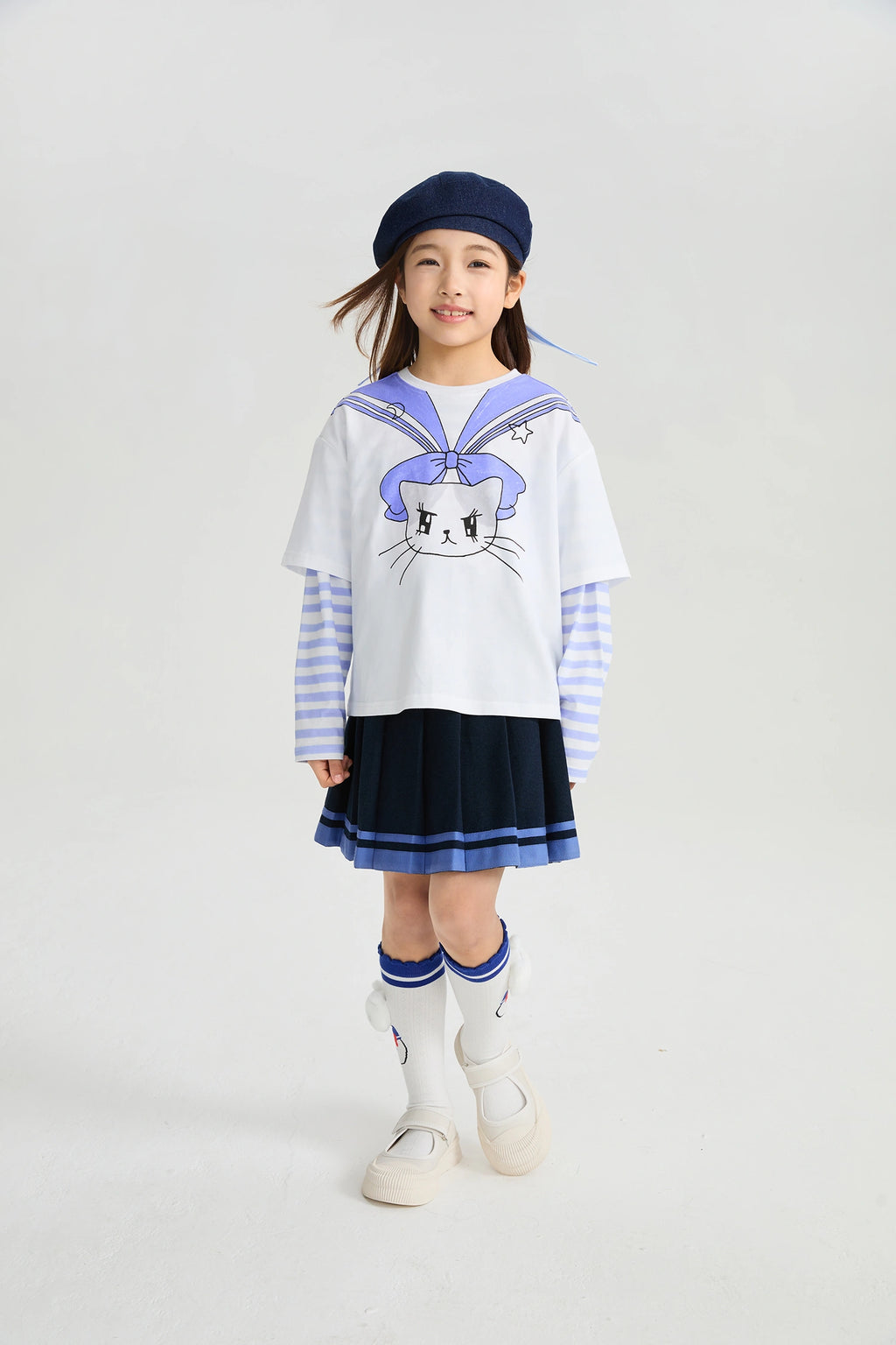 Poco Blush Sailor Kitty Printed T-Shirt