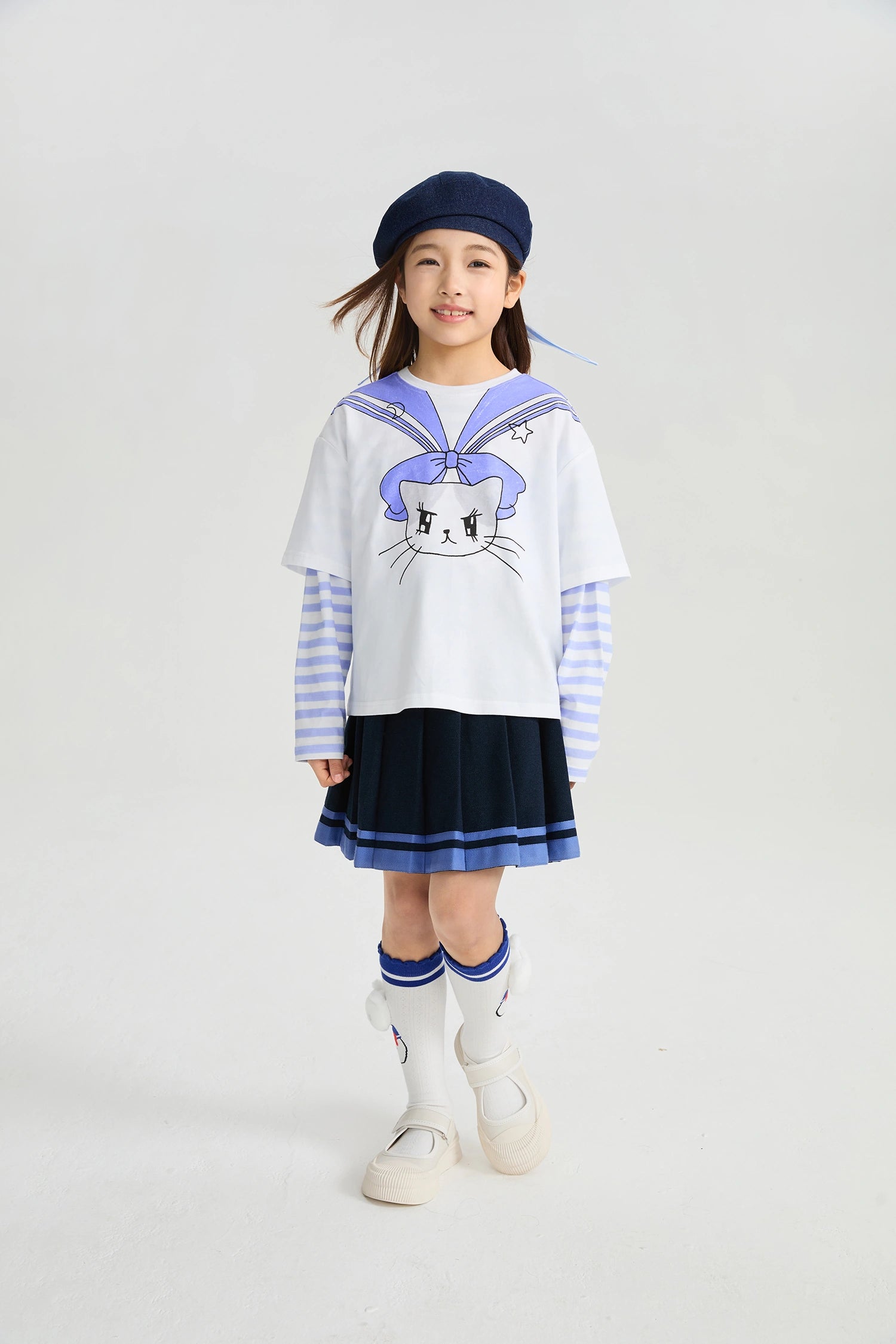 Poco Blush Sailor Kitty Printed T-Shirt