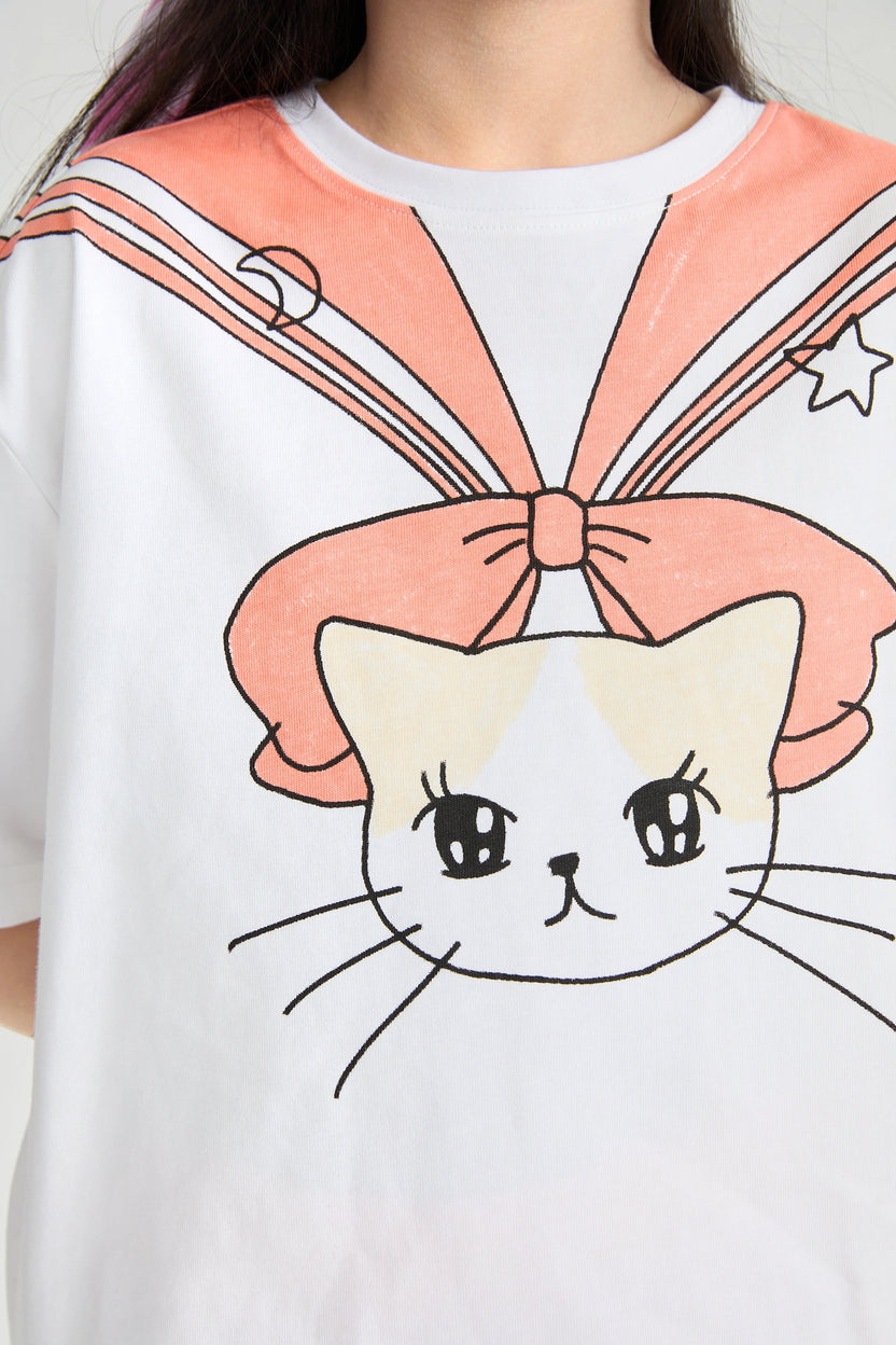Sailor Kitty Printed T-Shirt by Poco Blush, image 15