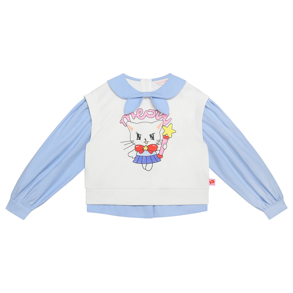 Poco Blush Kitty Power Layered Sweatshirt
