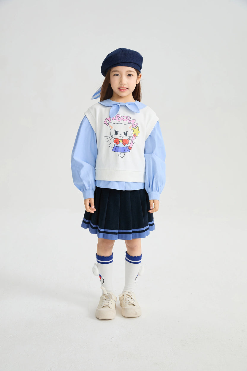 Kitty Power Layered Sweatshirt by Poco Blush, image 7