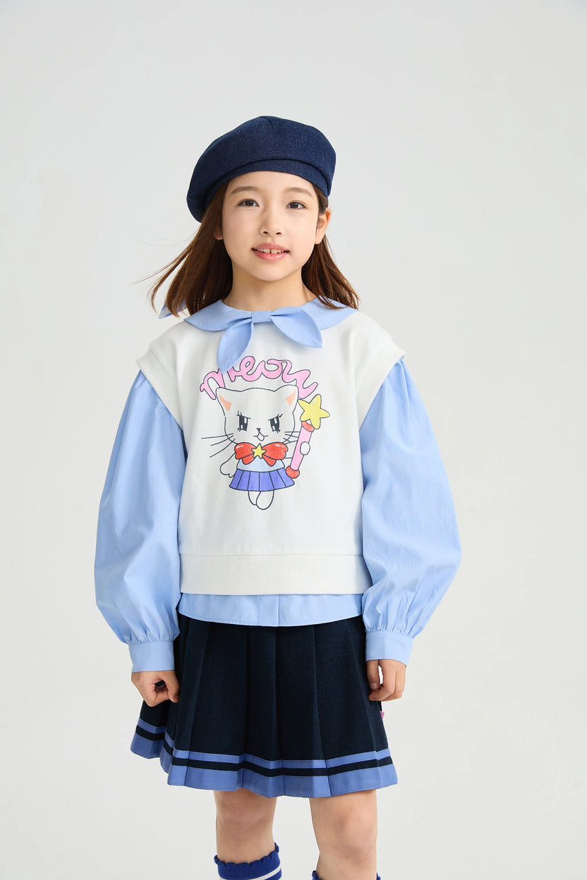 Kitty Power Layered Sweatshirt by Poco Blush, image 2