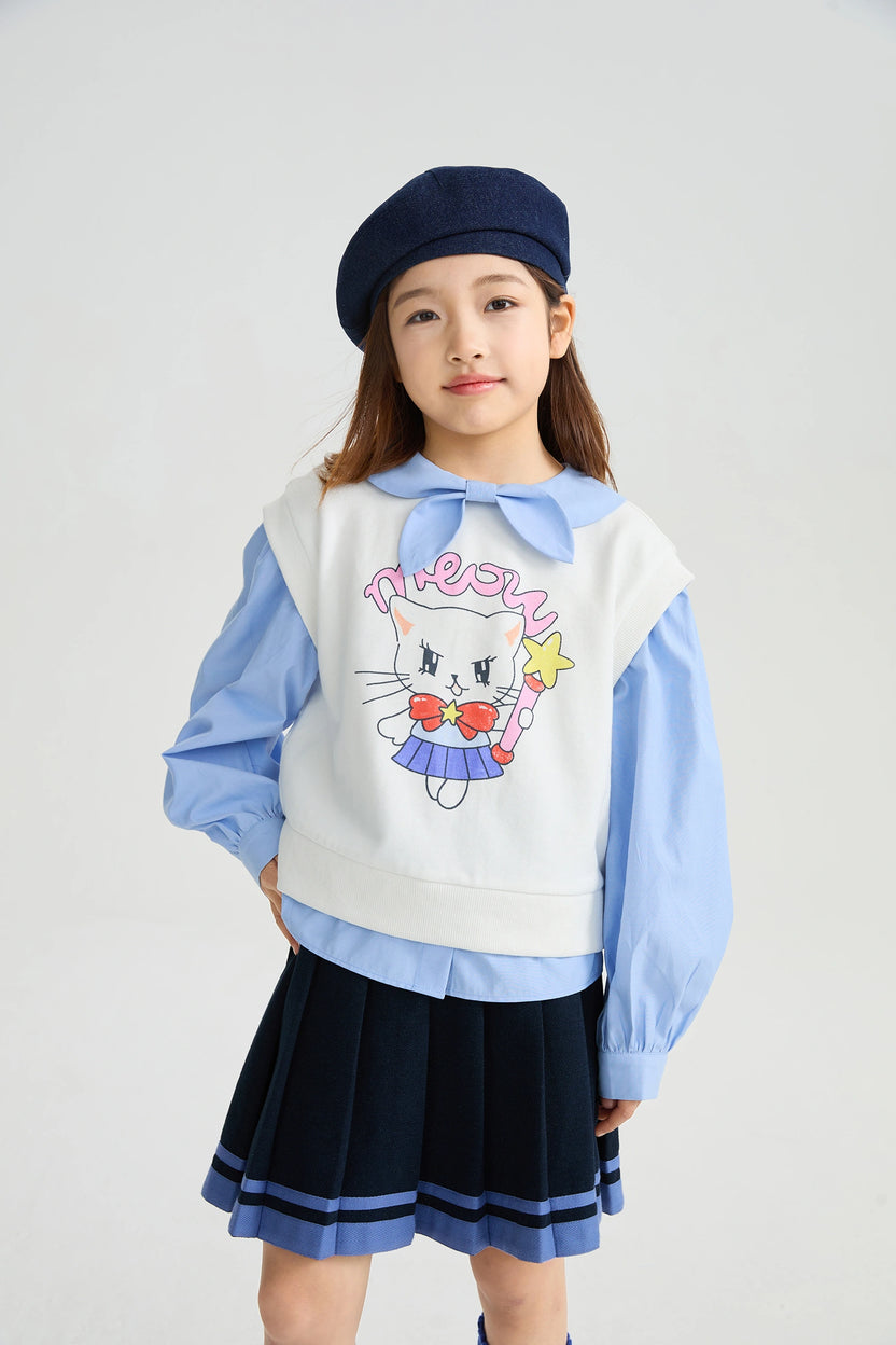 Kitty Power Layered Sweatshirt by Poco Blush, image 3