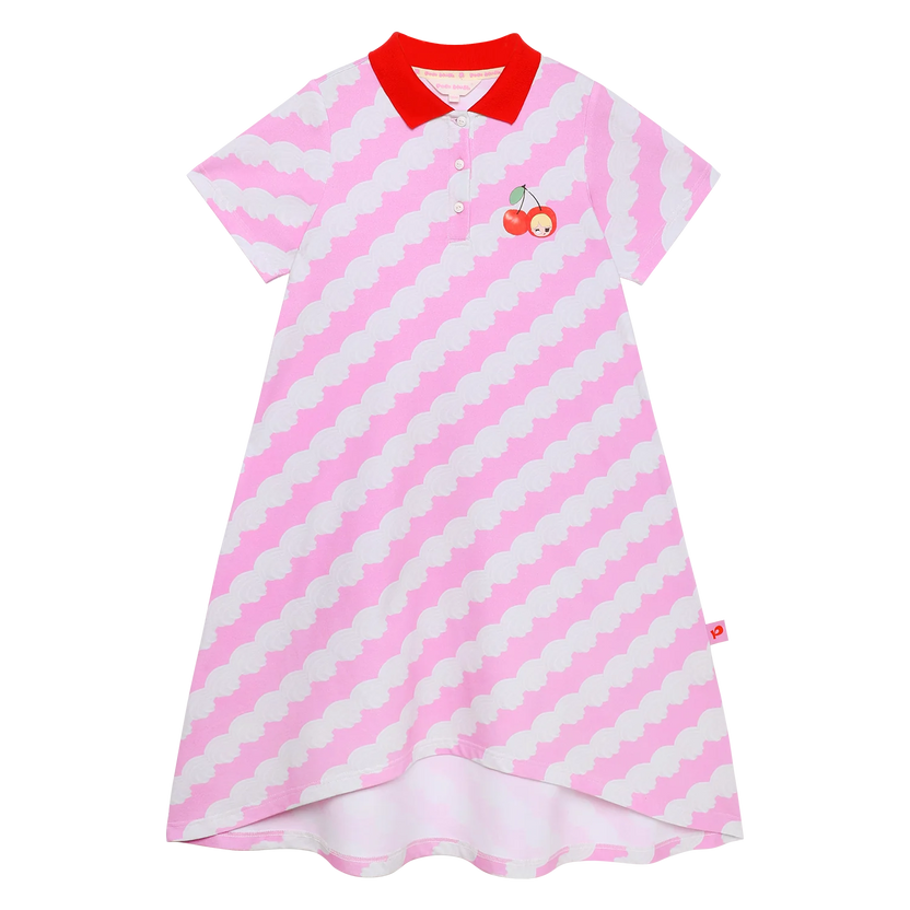 Cream Wave Printed Dress by Poco Blush, image 2