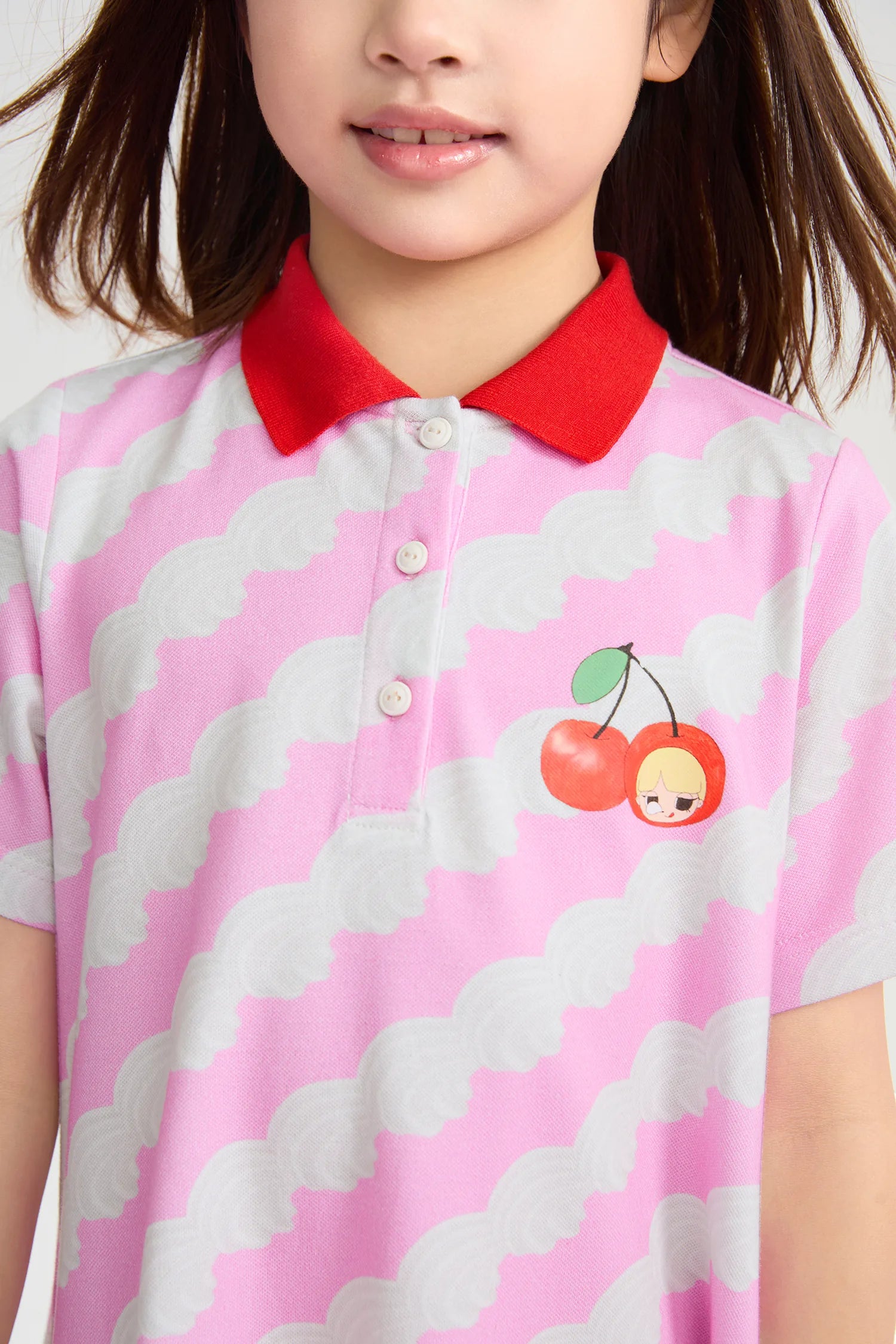 Poco Blush Cream Wave Printed Dress