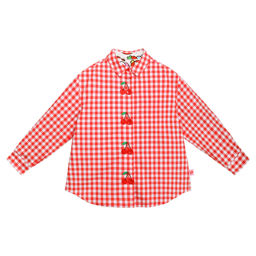 Cherry Check Reversible Jacket by Poco Blush