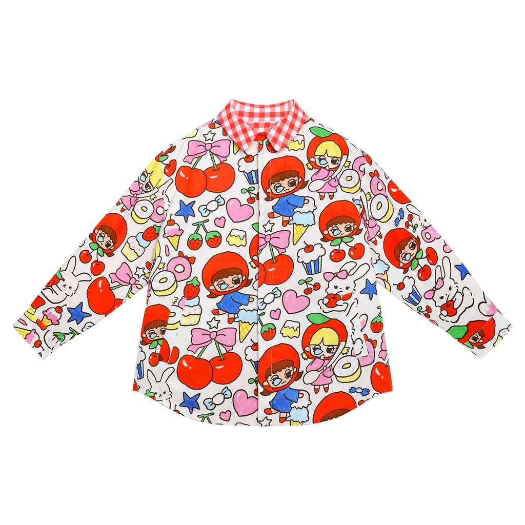 Poco Blush Cherry Check Reversible Jacket