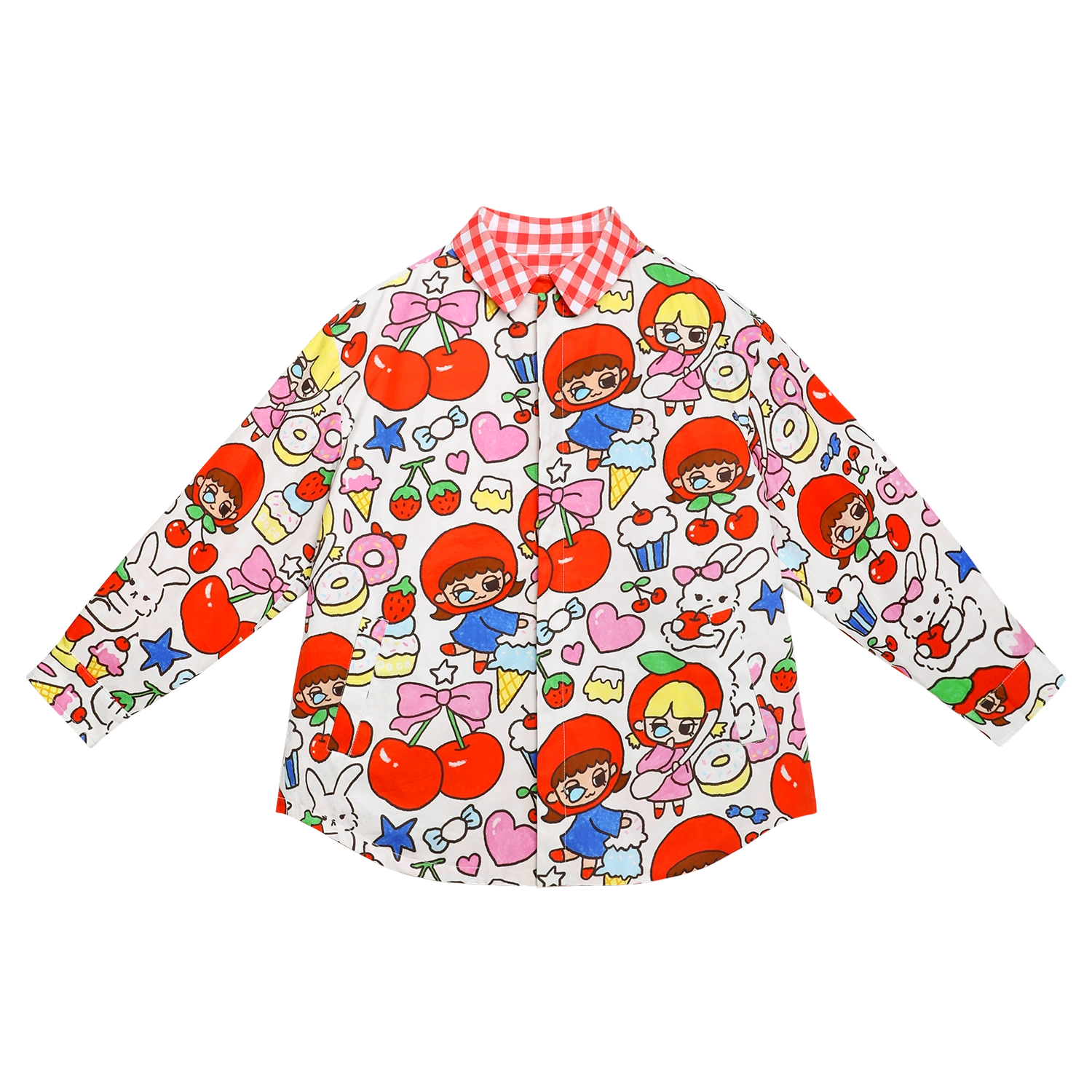 Poco Blush Cherry Check Reversible Jacket