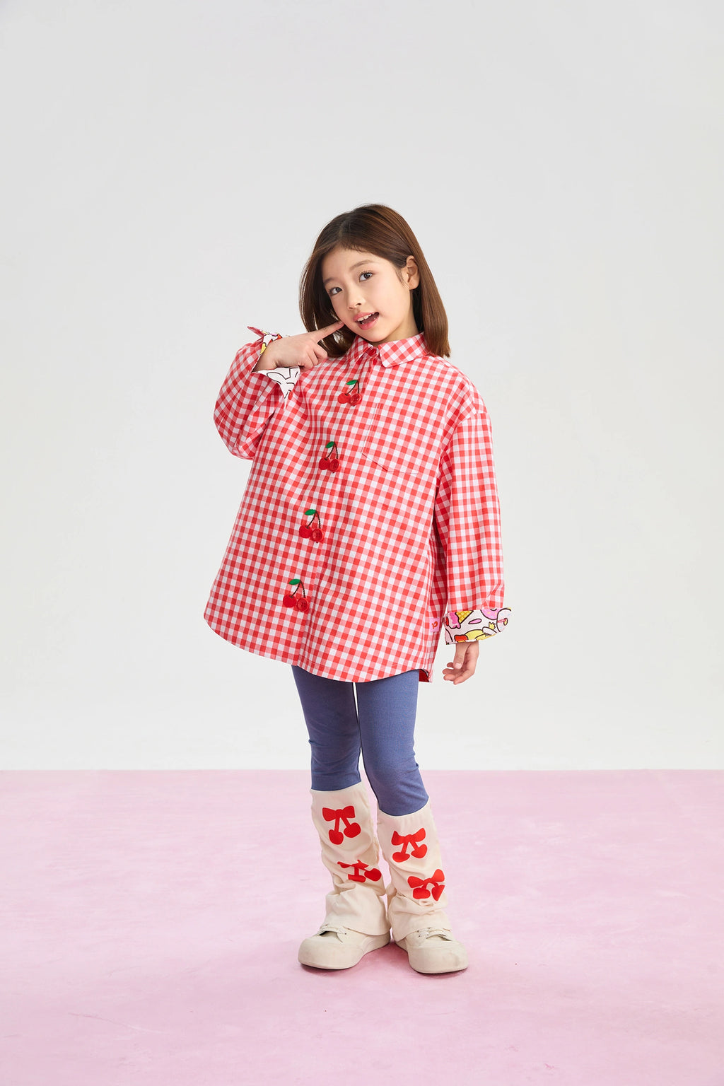Poco Blush Cherry Check Reversible Jacket