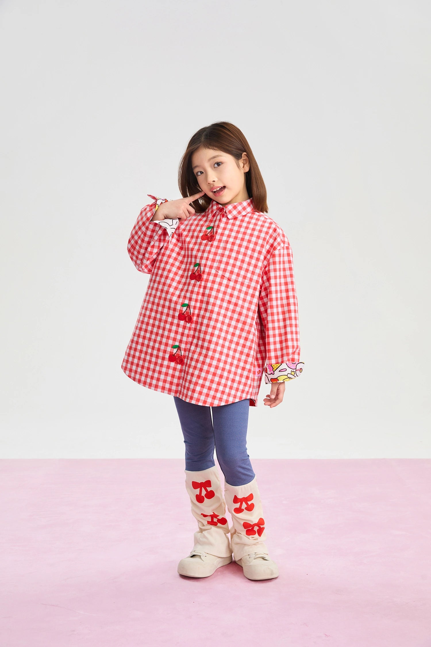 Poco Blush Cherry Check Reversible Jacket