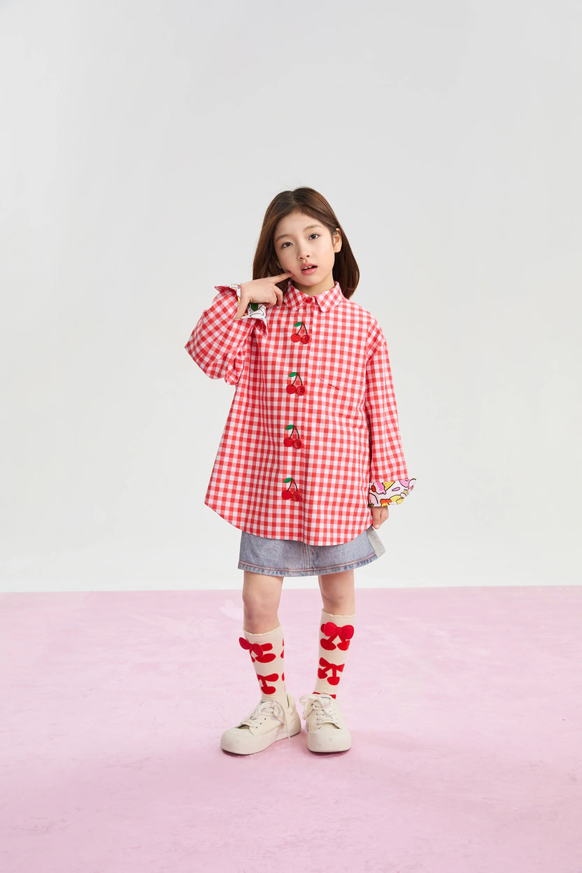 Cherry Check Reversible Jacket by Poco Blush, image 10