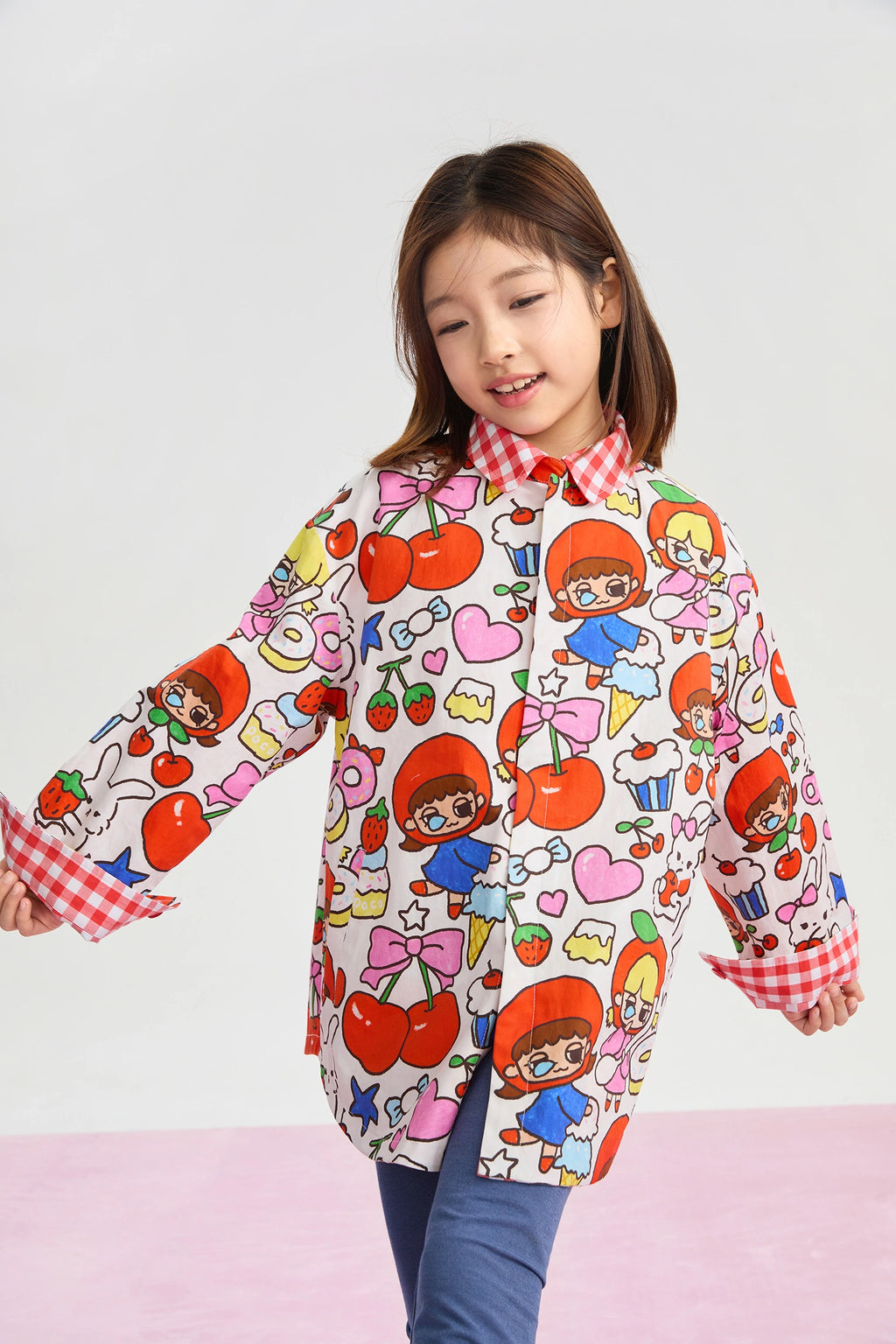 Poco Blush Cherry Check Reversible Jacket