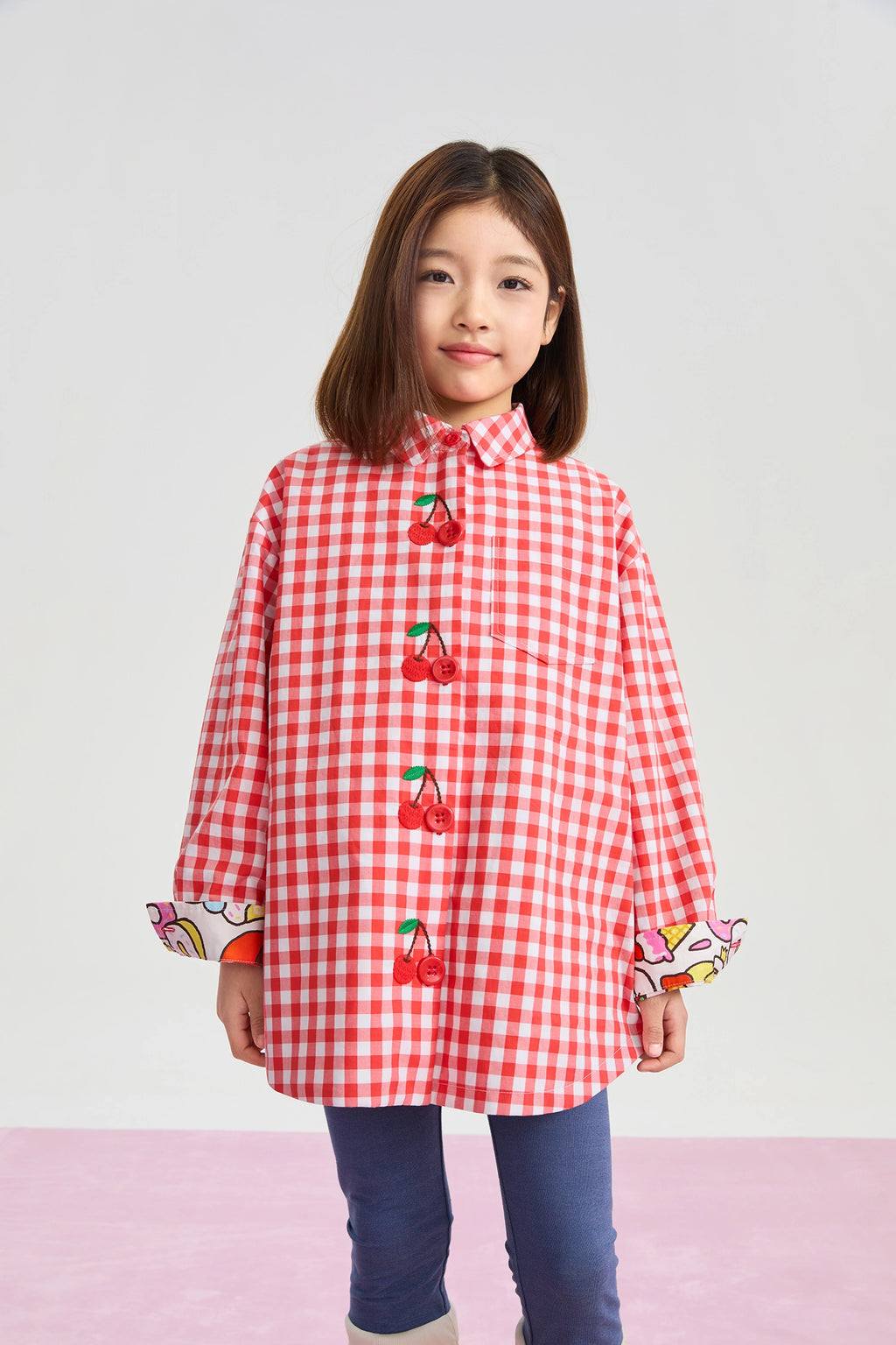 Poco Blush Cherry Check Reversible Jacket