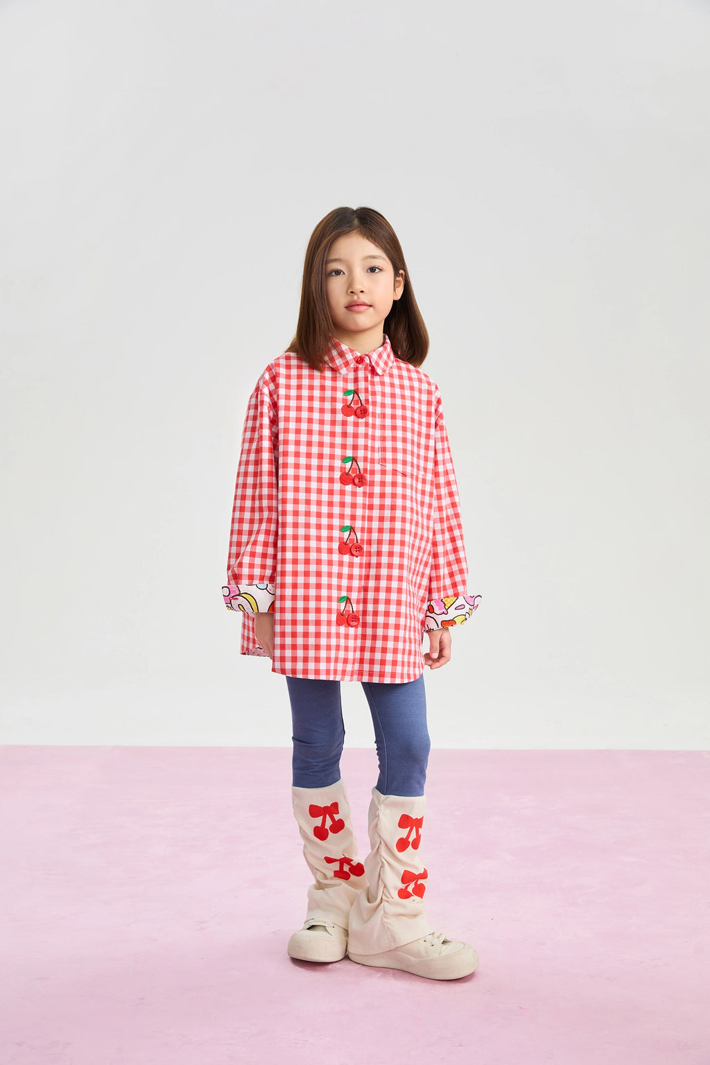 Poco Blush Cherry Check Reversible Jacket