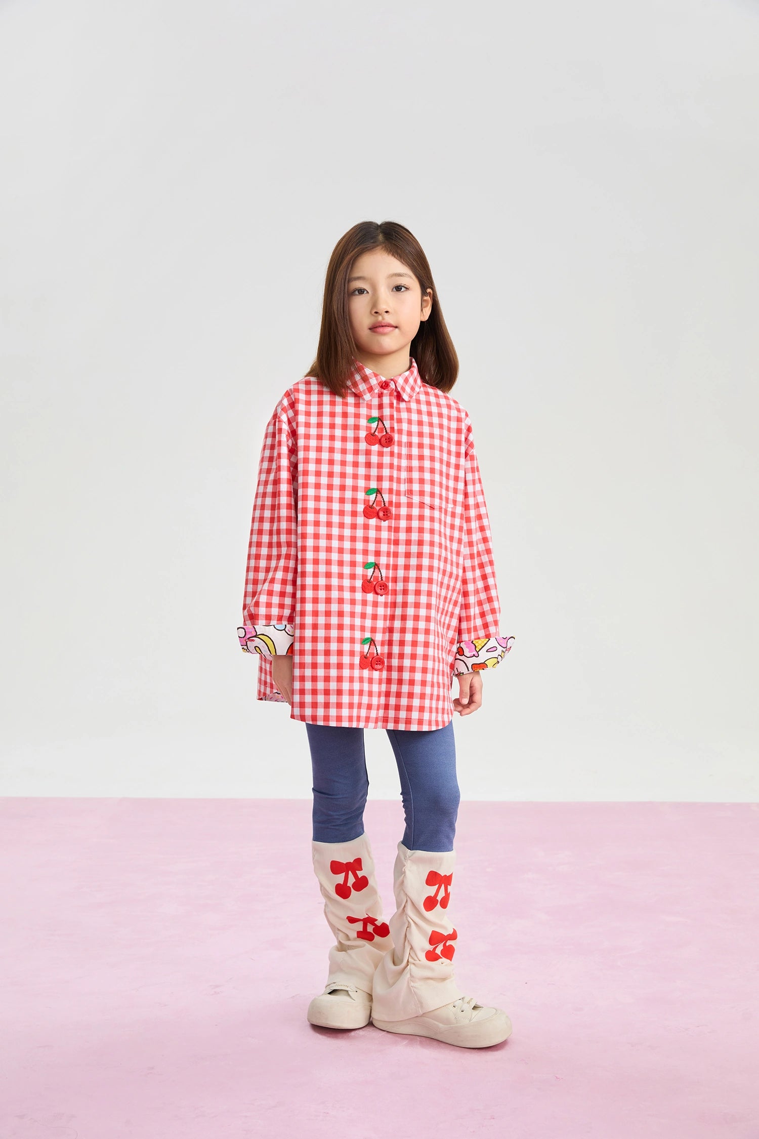 Poco Blush Cherry Check Reversible Jacket