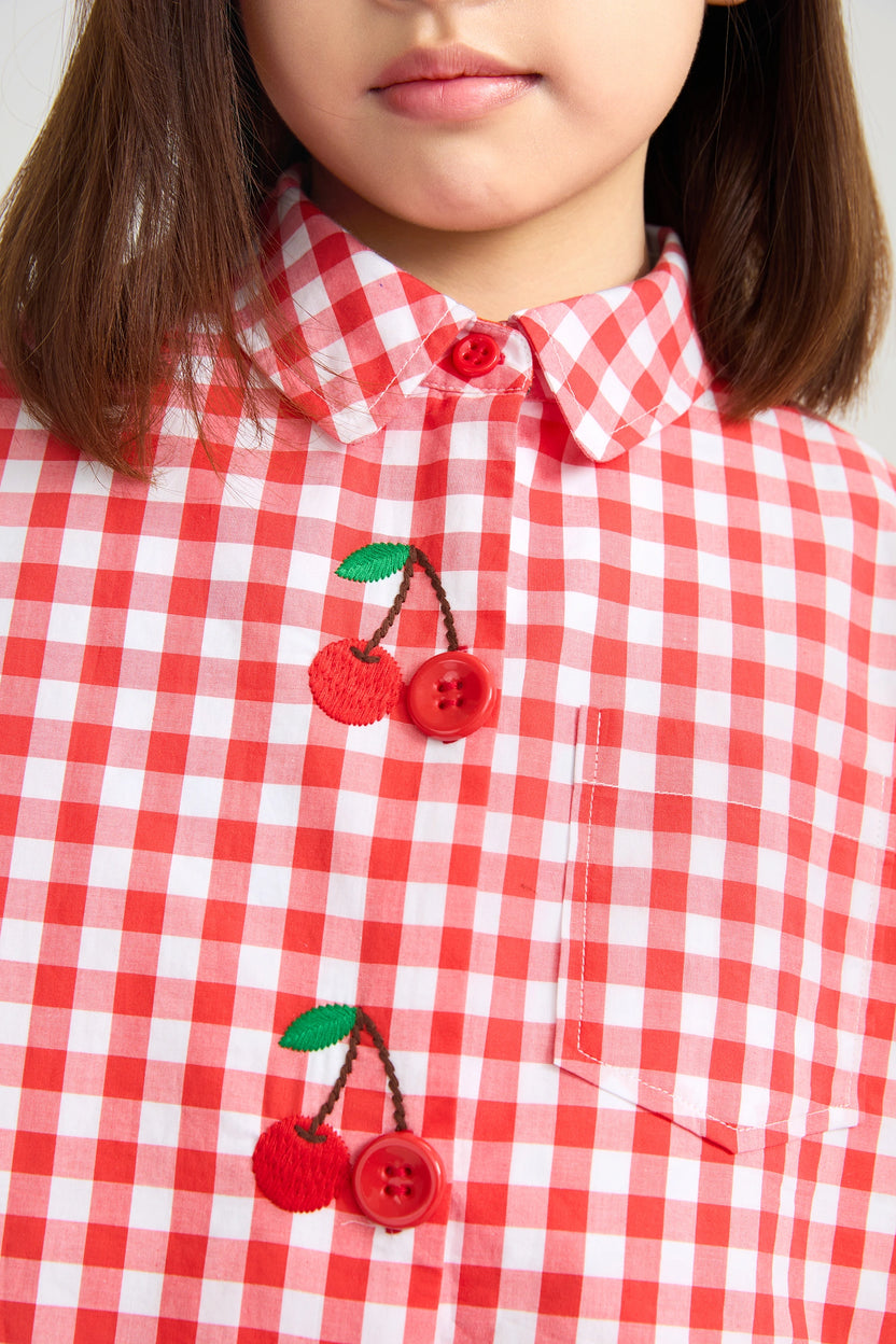 Cherry Check Reversible Jacket by Poco Blush, image 14