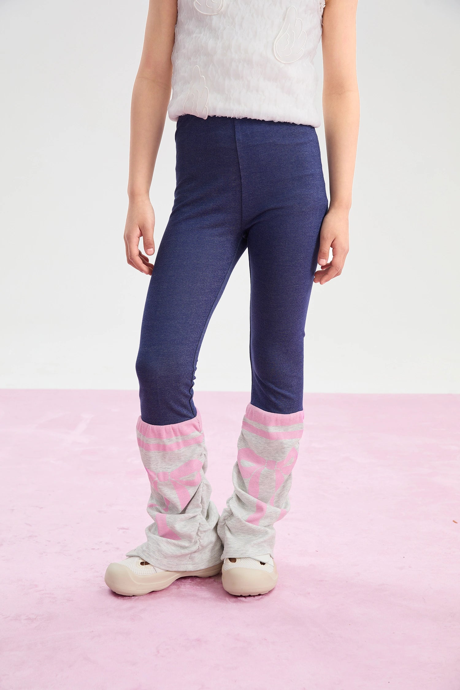 Poco Blush Knit Denim Leggings