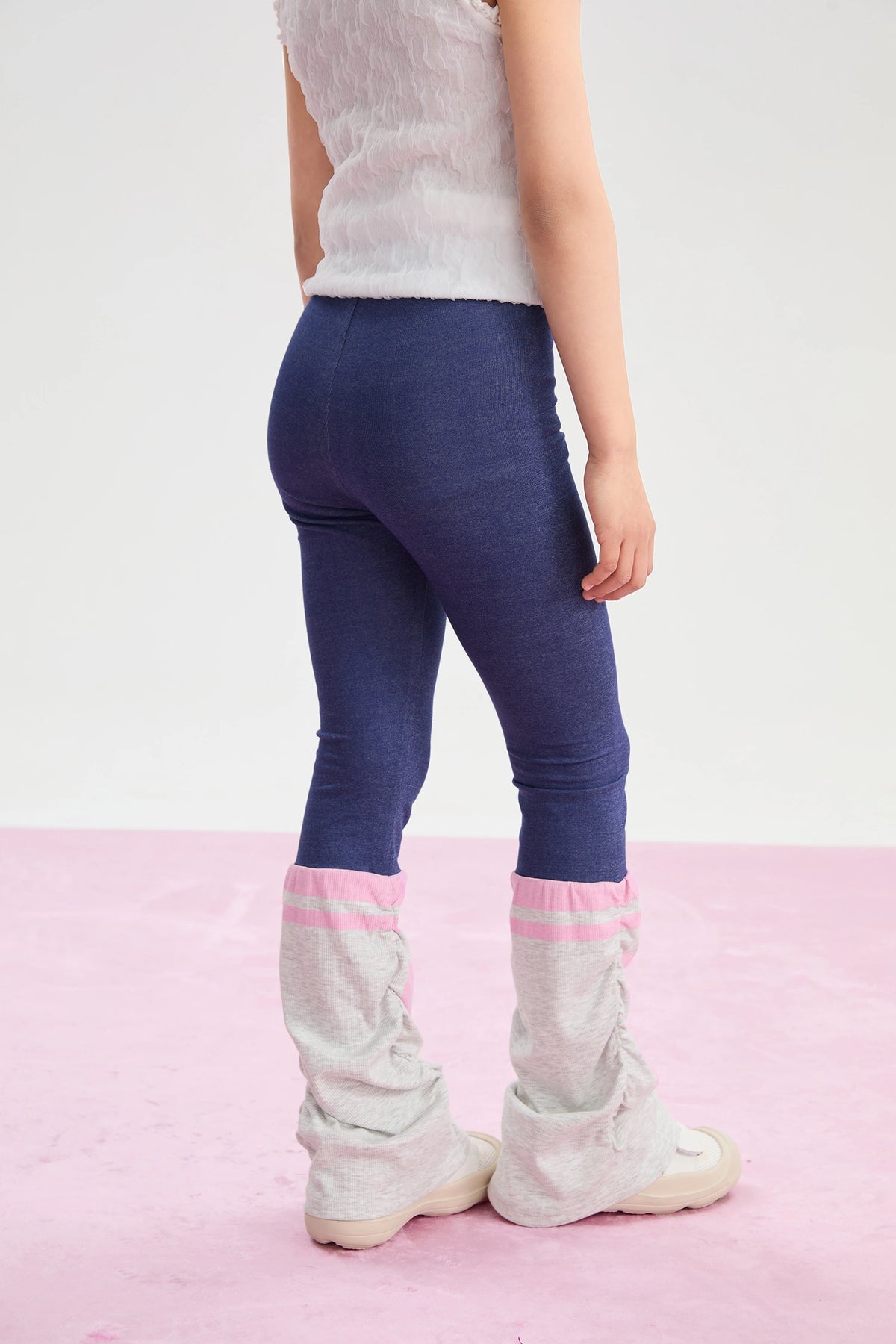Poco Blush Knit Denim Leggings