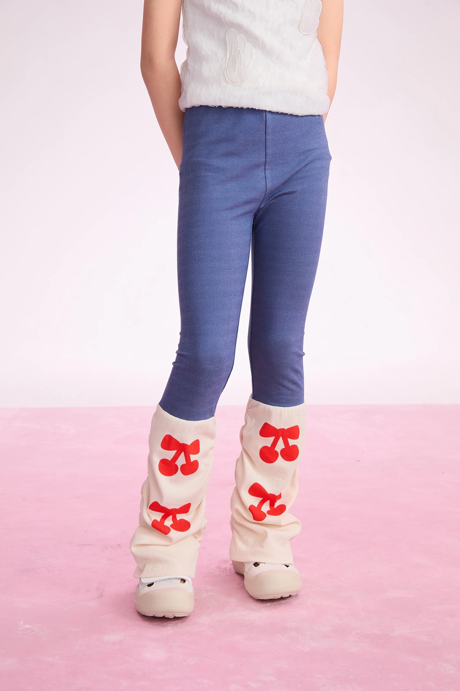 Poco Blush Knit Denim Leggings