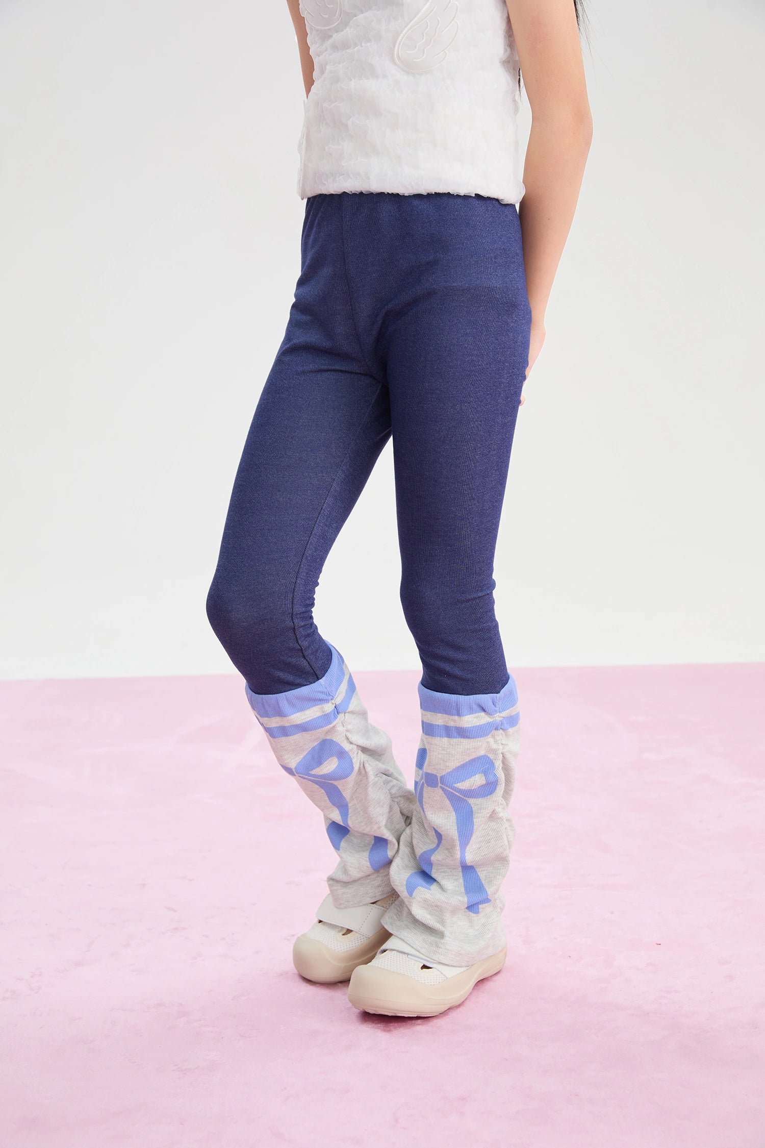 Poco Blush Knit Denim Leggings