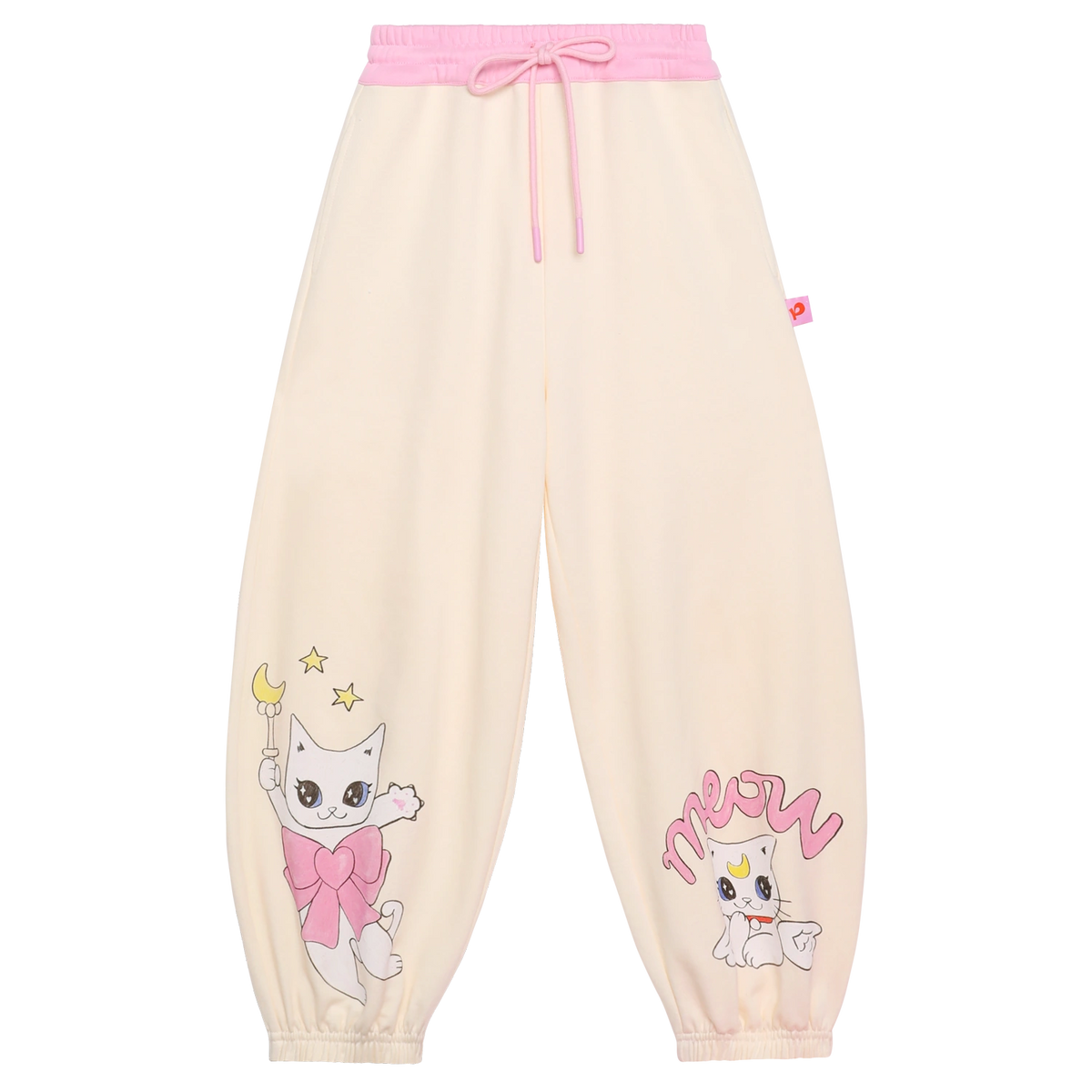 Poco Blush Kitty Warriors Jogger Pants Beige