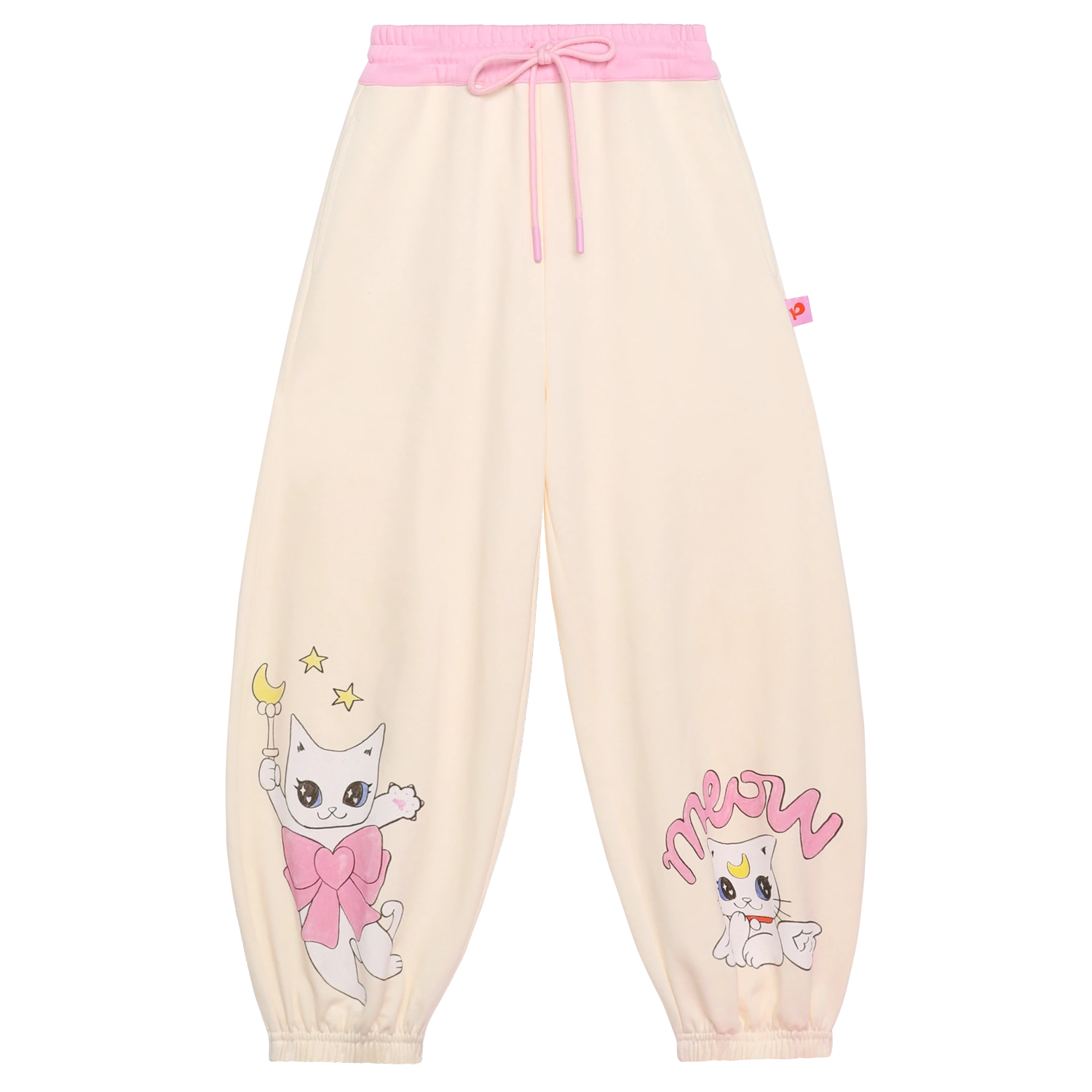Poco Blush Kitty Warriors Jogger Pants Beige