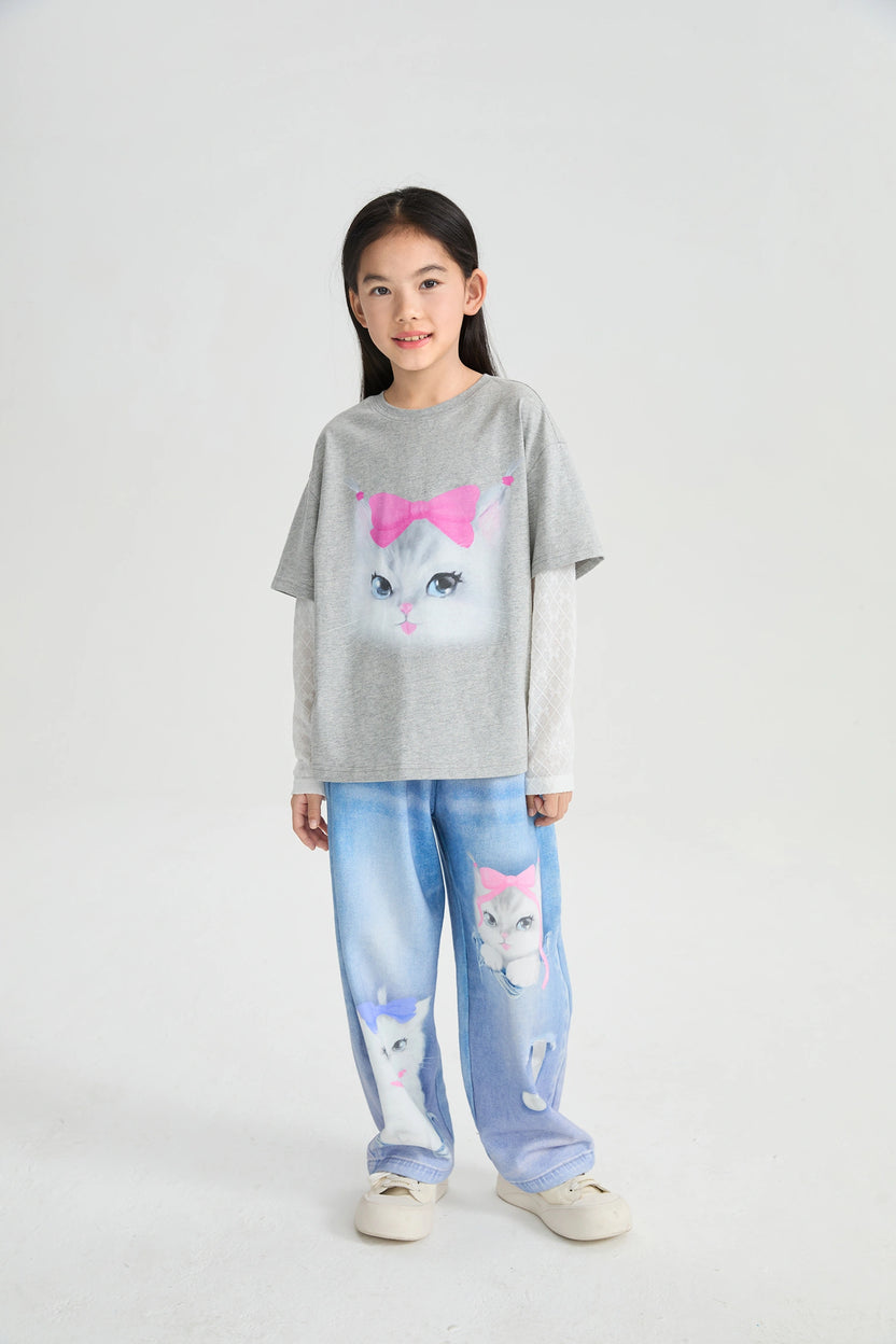 Kitty Warriors Layered T-Shirt by Poco Blush, image 8