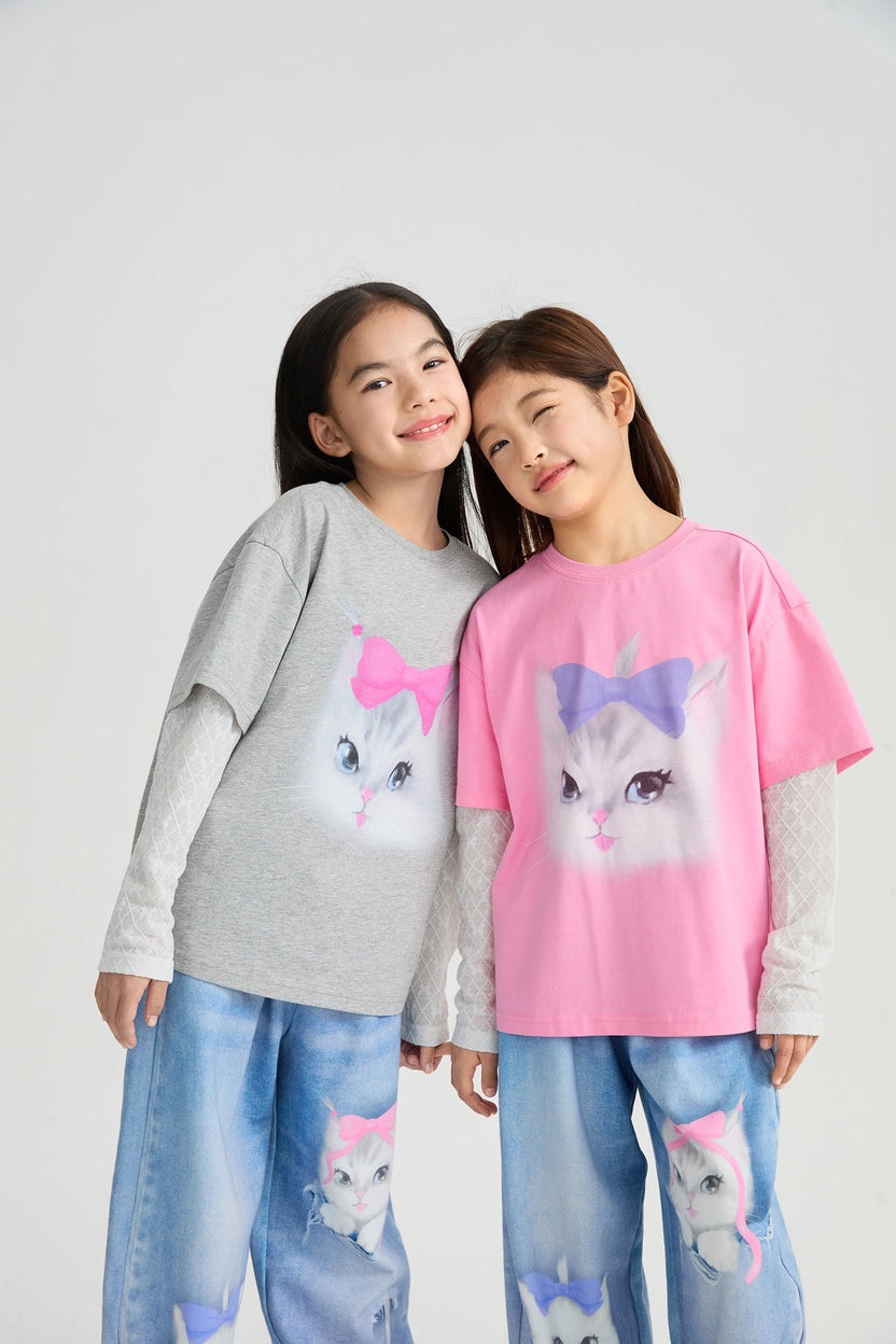 Kitty Warriors Layered T-Shirt by Poco Blush, image 12