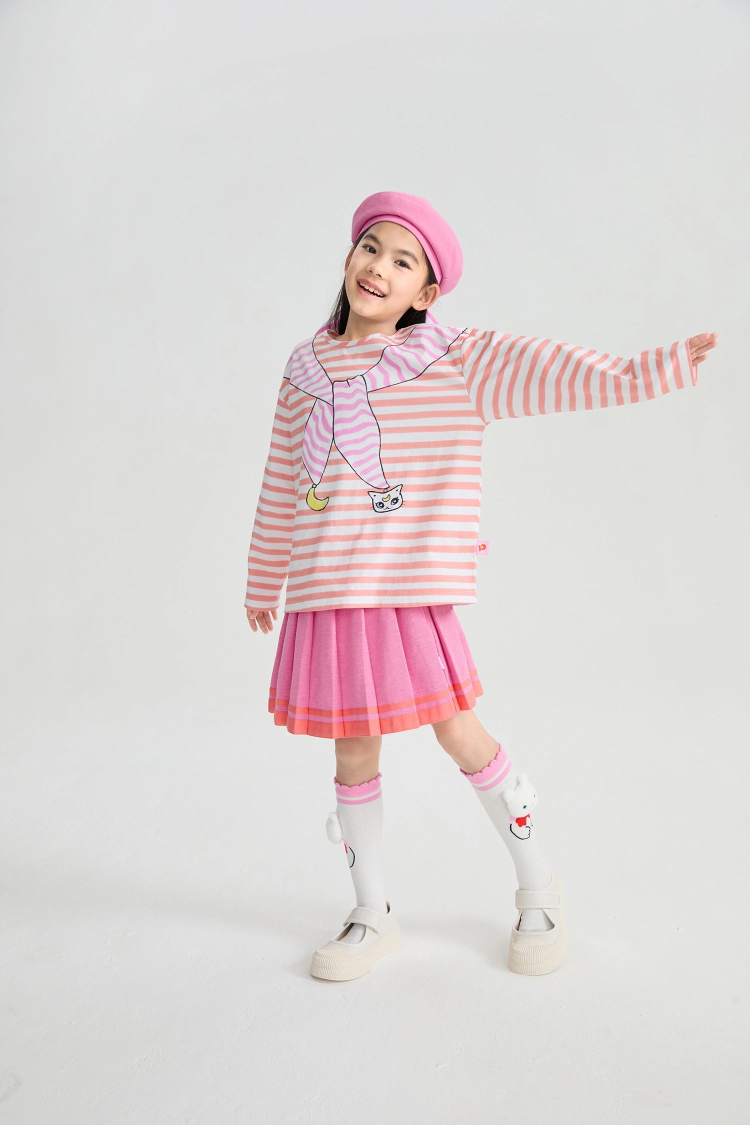 Poco Blush Kitty Warriors Knee Socks