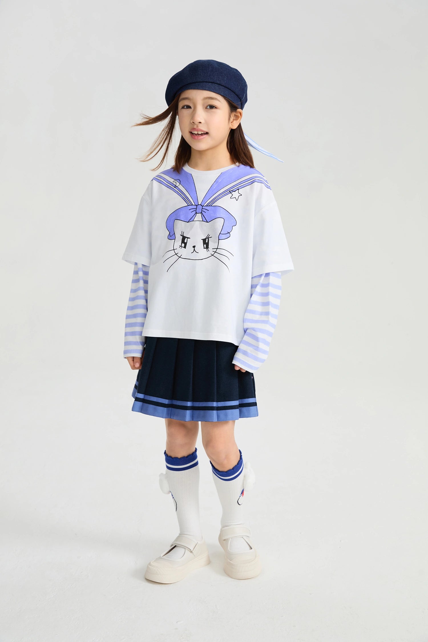 Poco Blush Kitty Warriors Knee Socks