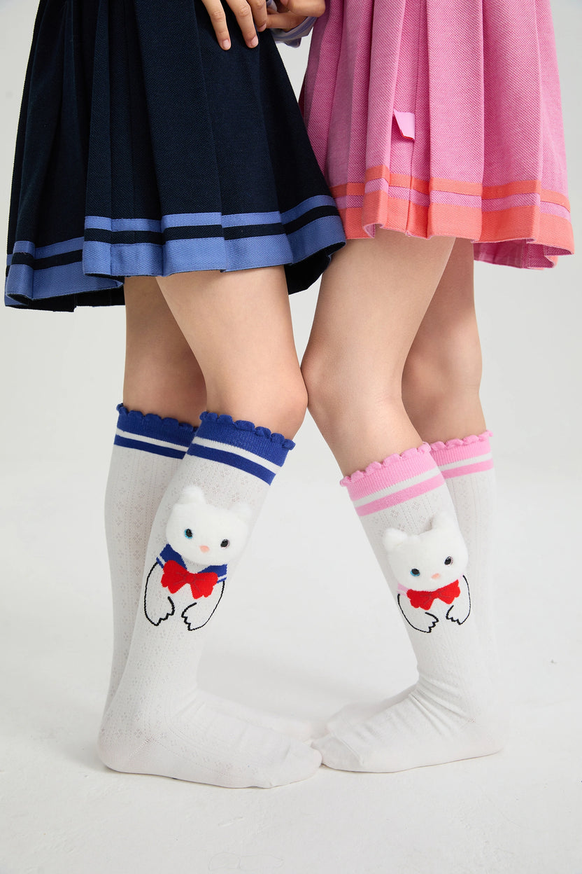 Kitty Warriors Knee Socks by Poco Blush, image 15