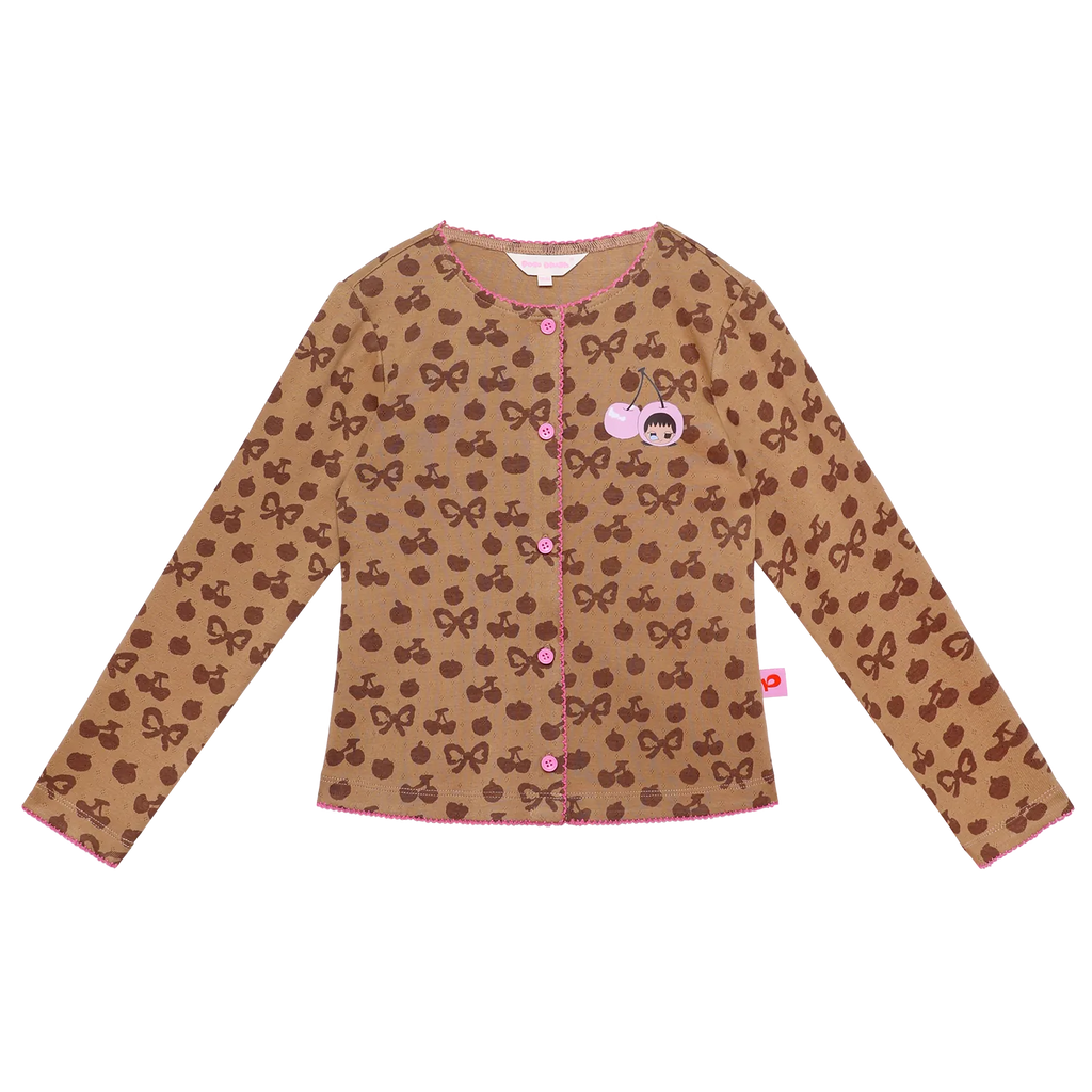 Popo and Coco Openwork Knit Cardigan by Poco Blush