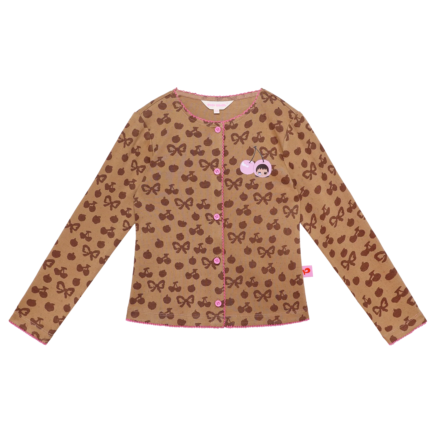 Popo and Coco Openwork Knit Cardigan by Poco Blush
