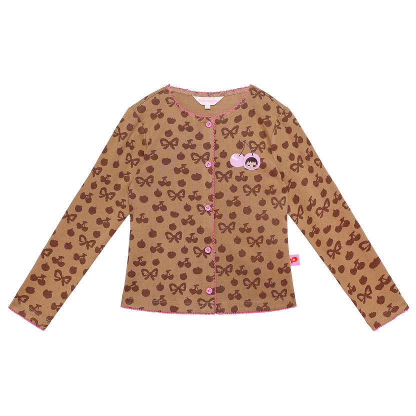 Popo and Coco Openwork Knit Cardigan by Poco Blush